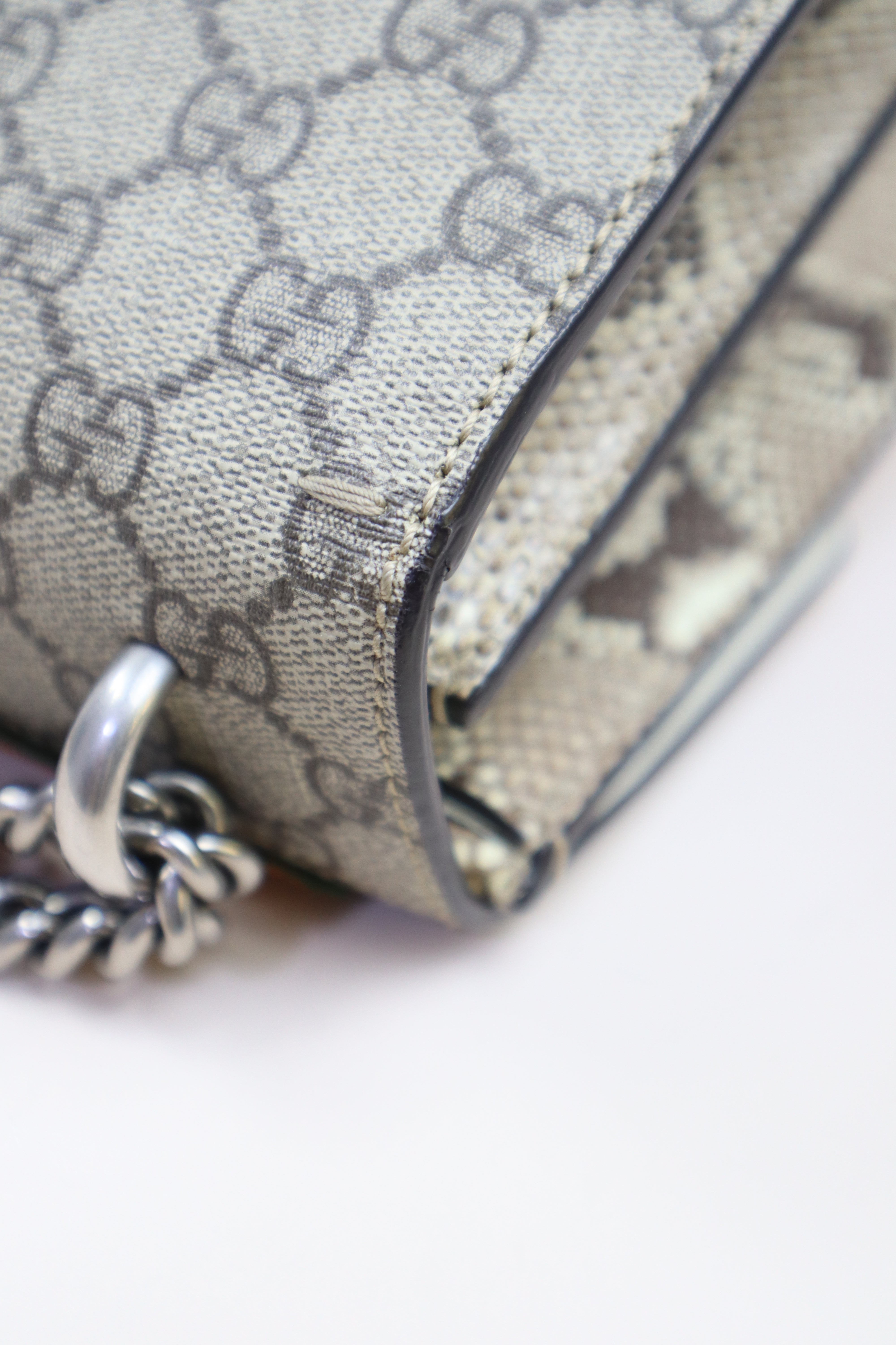 Gucci Ebony GG Medium Dionysus Bee/Floral Supreme Crystal Shoulder Bag