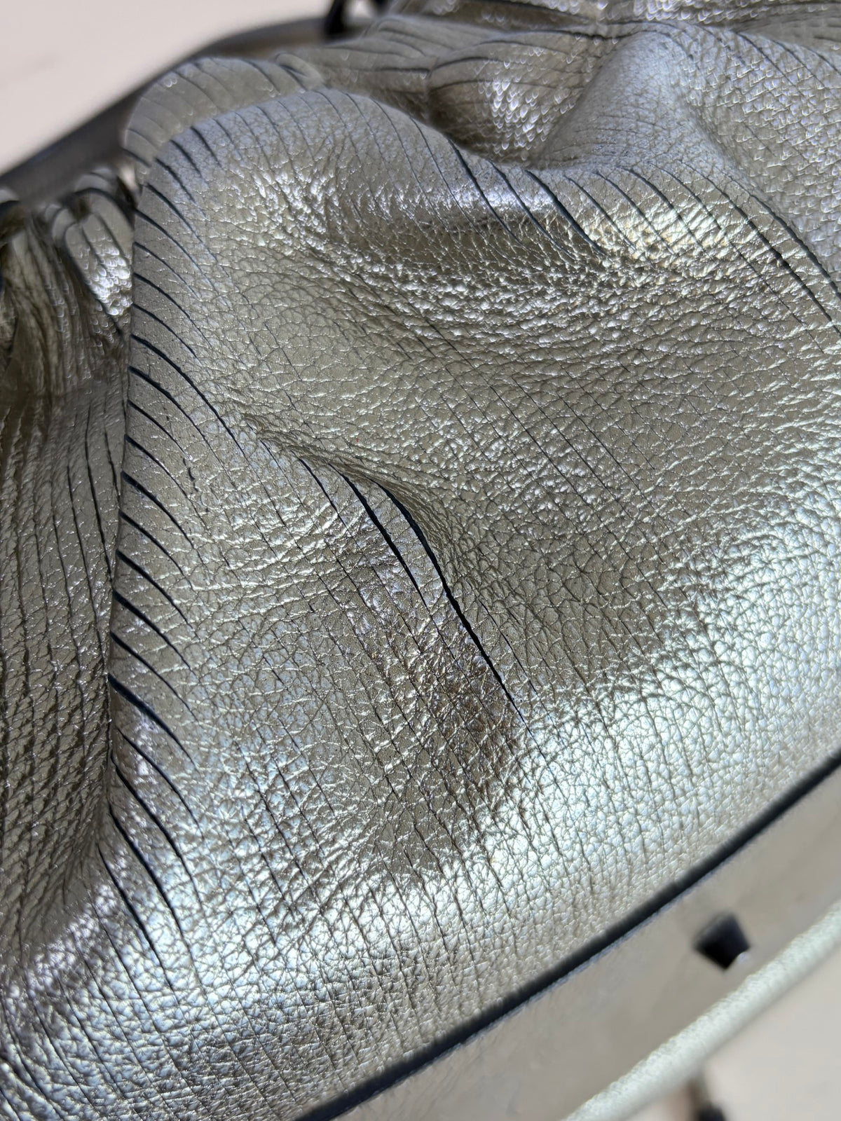 Burberry prorsum gold metallic shoulder bag