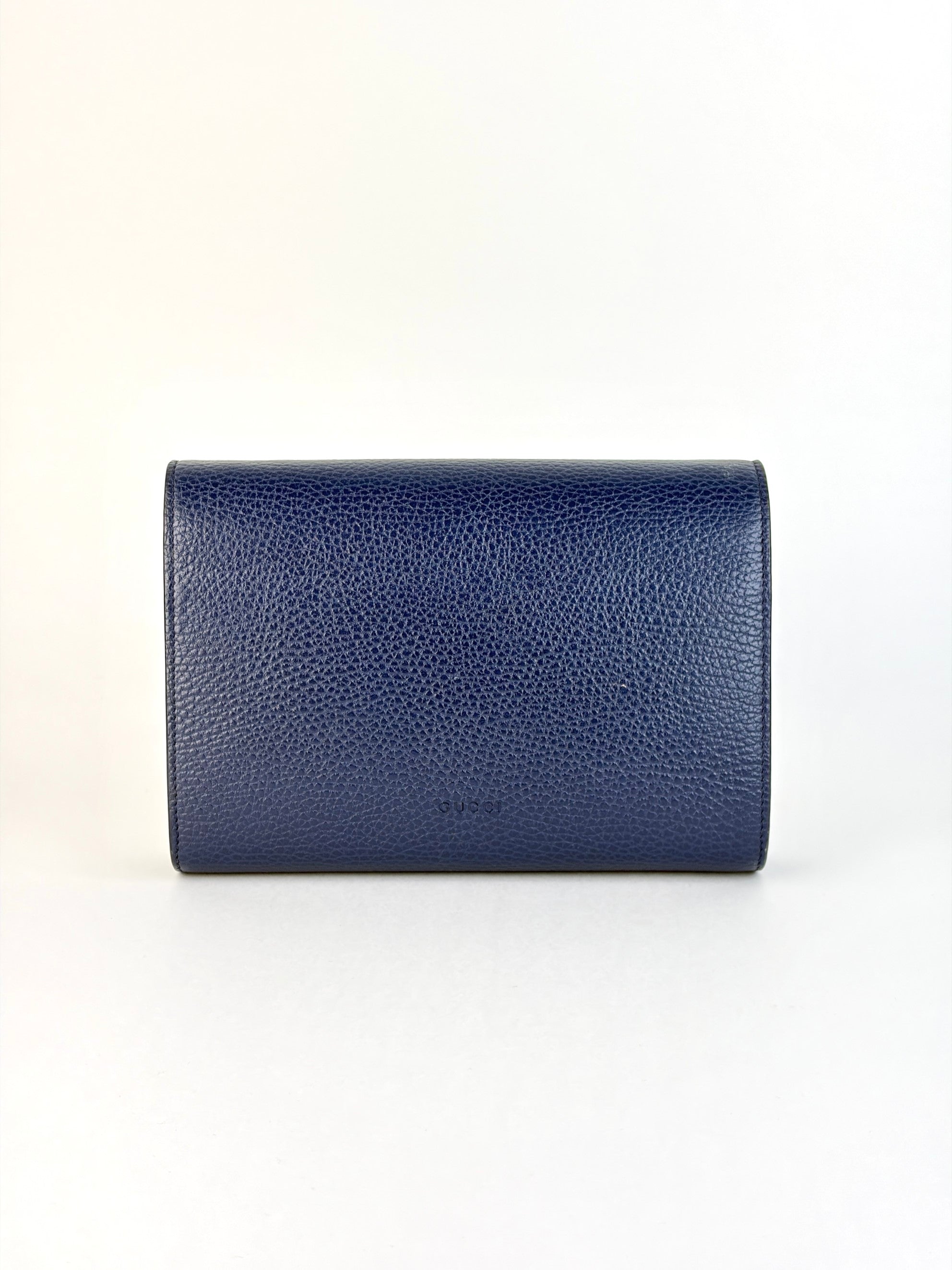 Gucci navy dionysus wallet on chain