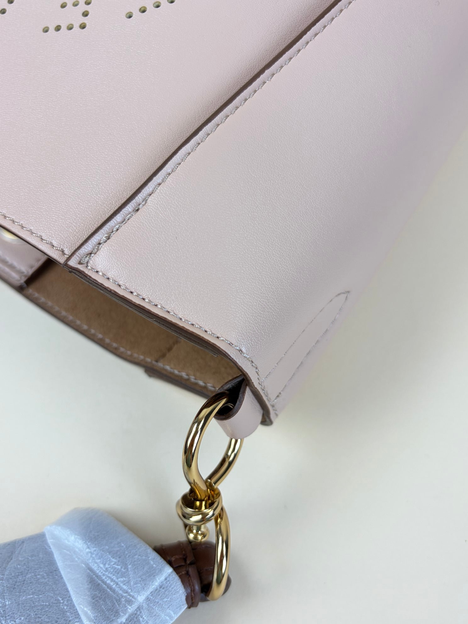 Stella Mccartney Pink Logo Square Crossbody Bag