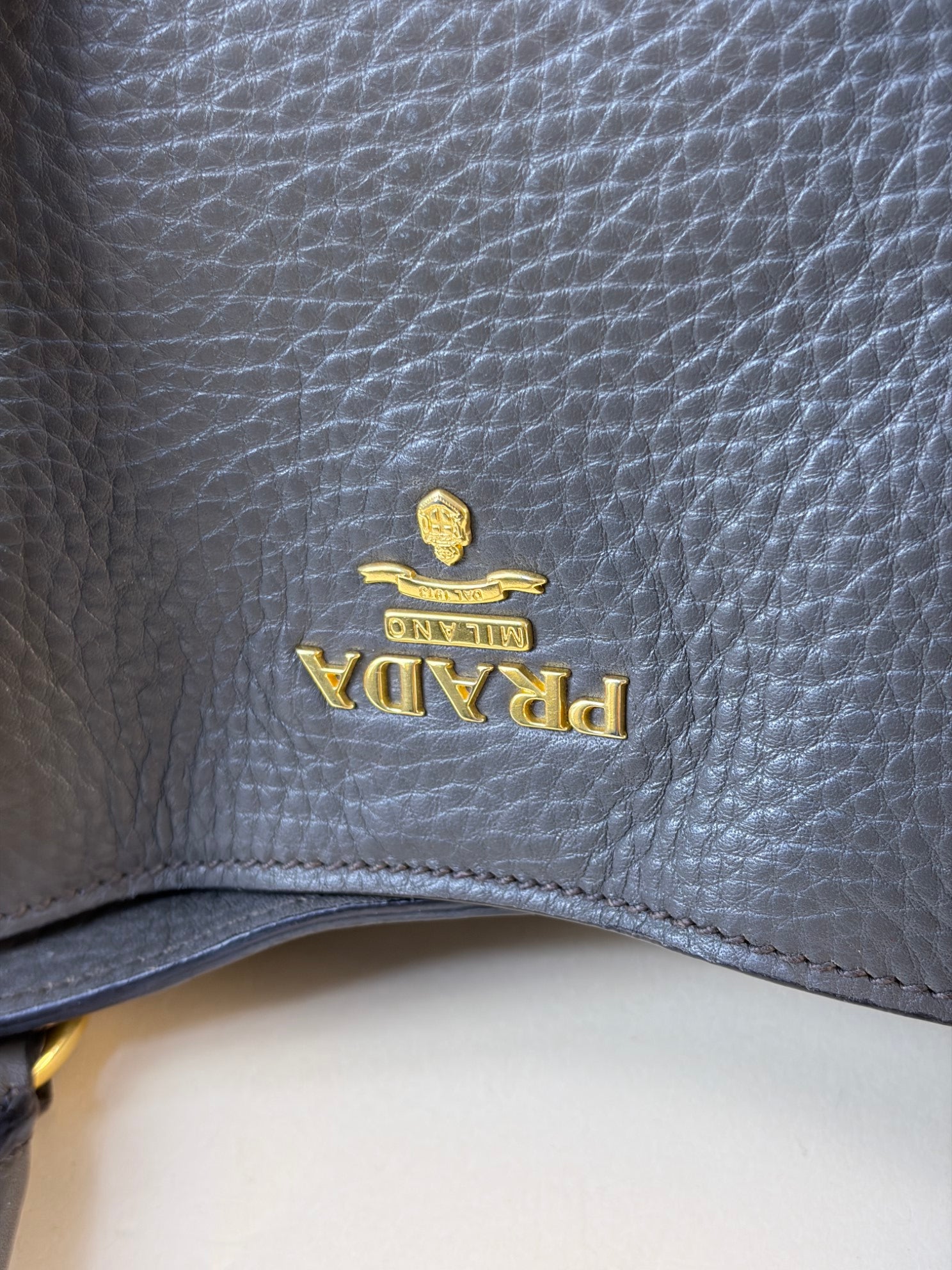 Prada Argilla Vitello Daino Tote Bag