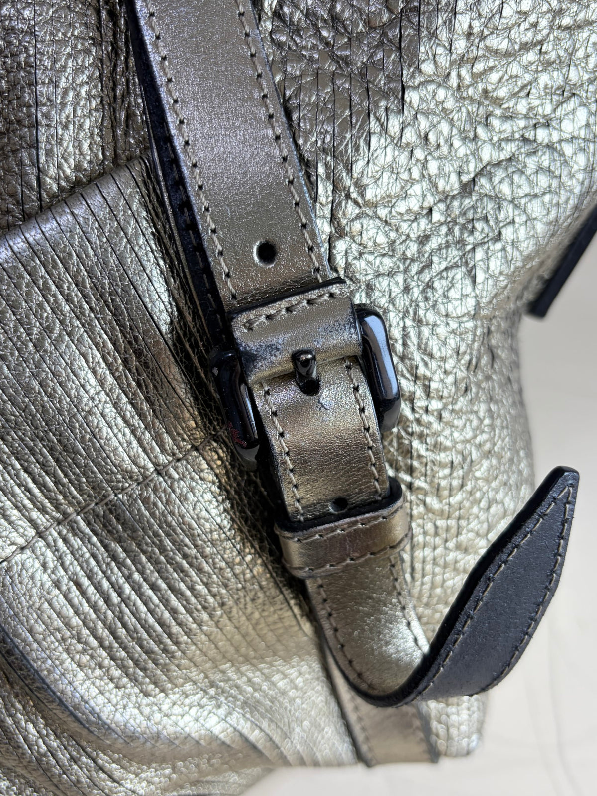 Burberry prorsum gold metallic shoulder bag