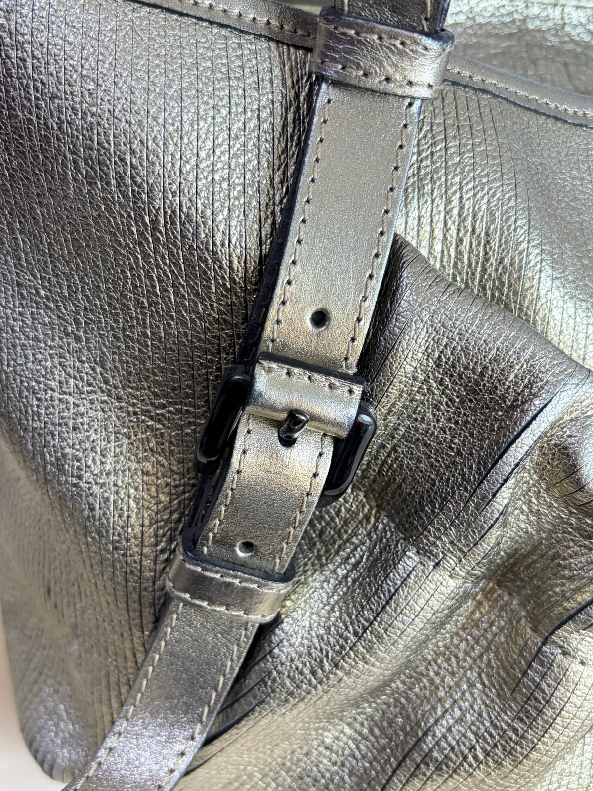 Burberry prorsum gold metallic shoulder bag