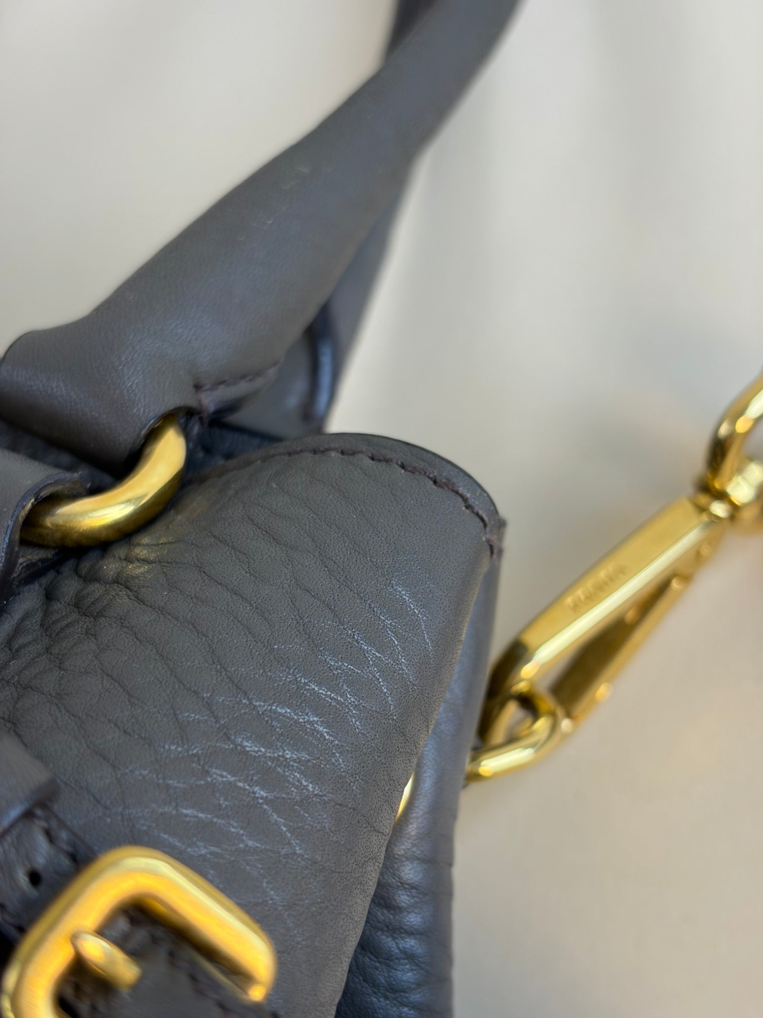 Prada Argilla Vitello Daino Tote Bag