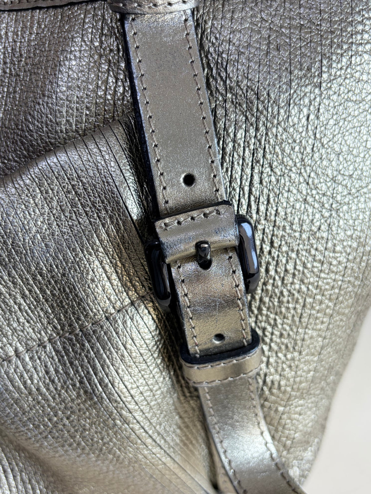 Burberry prorsum gold metallic shoulder bag