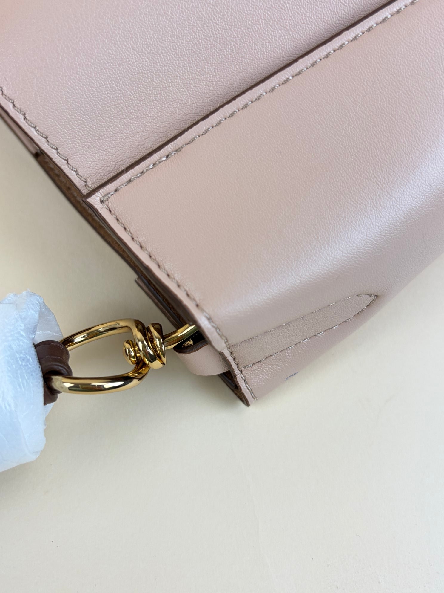 Stella Mccartney Pink Logo Square Crossbody Bag