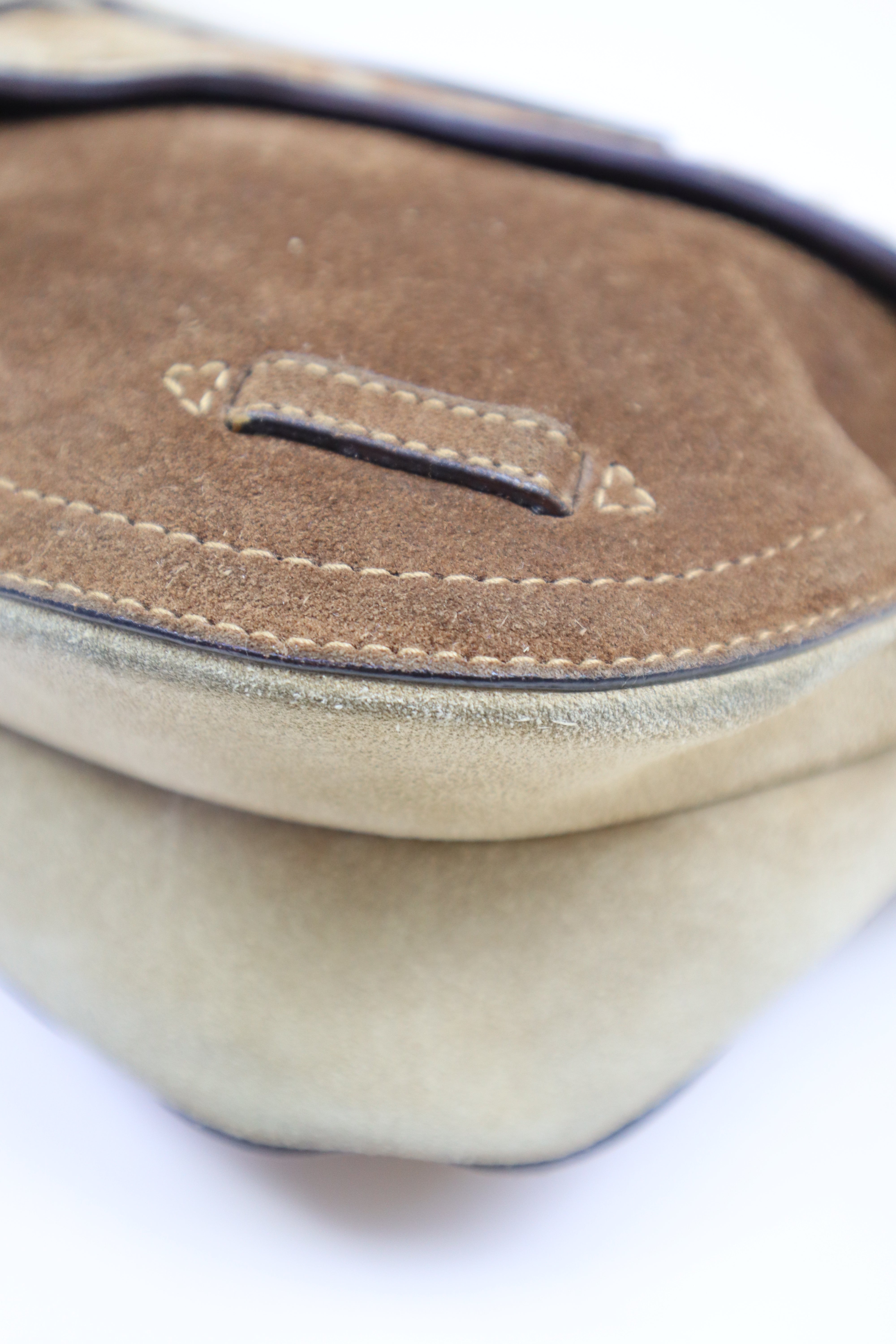 Christian Dior Bicolor Vintage Limited Edition Pony Hair Saddle Crossbody Bag