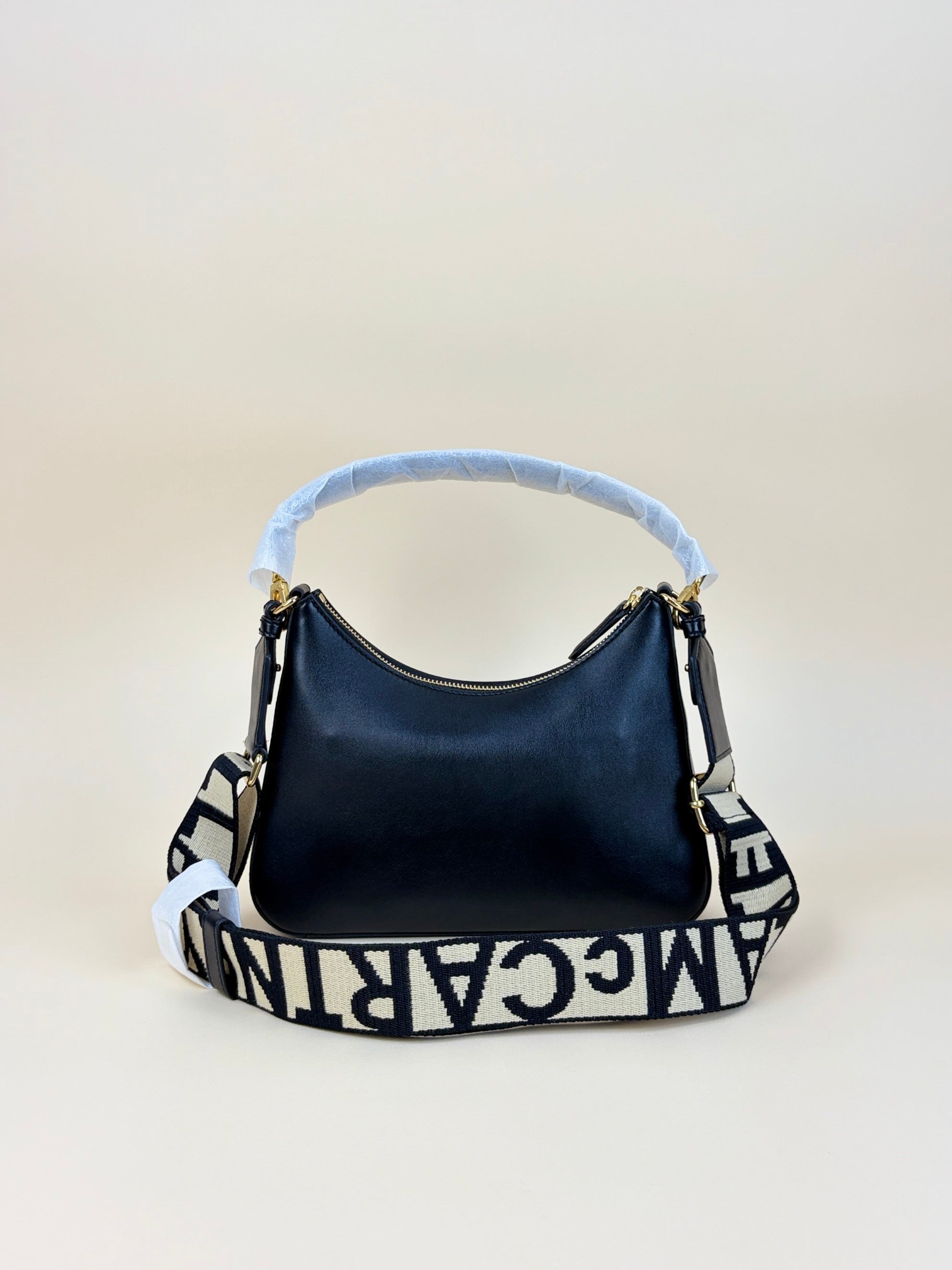 Stella Mccartney Black Logo Crossbody Shoulder Bag