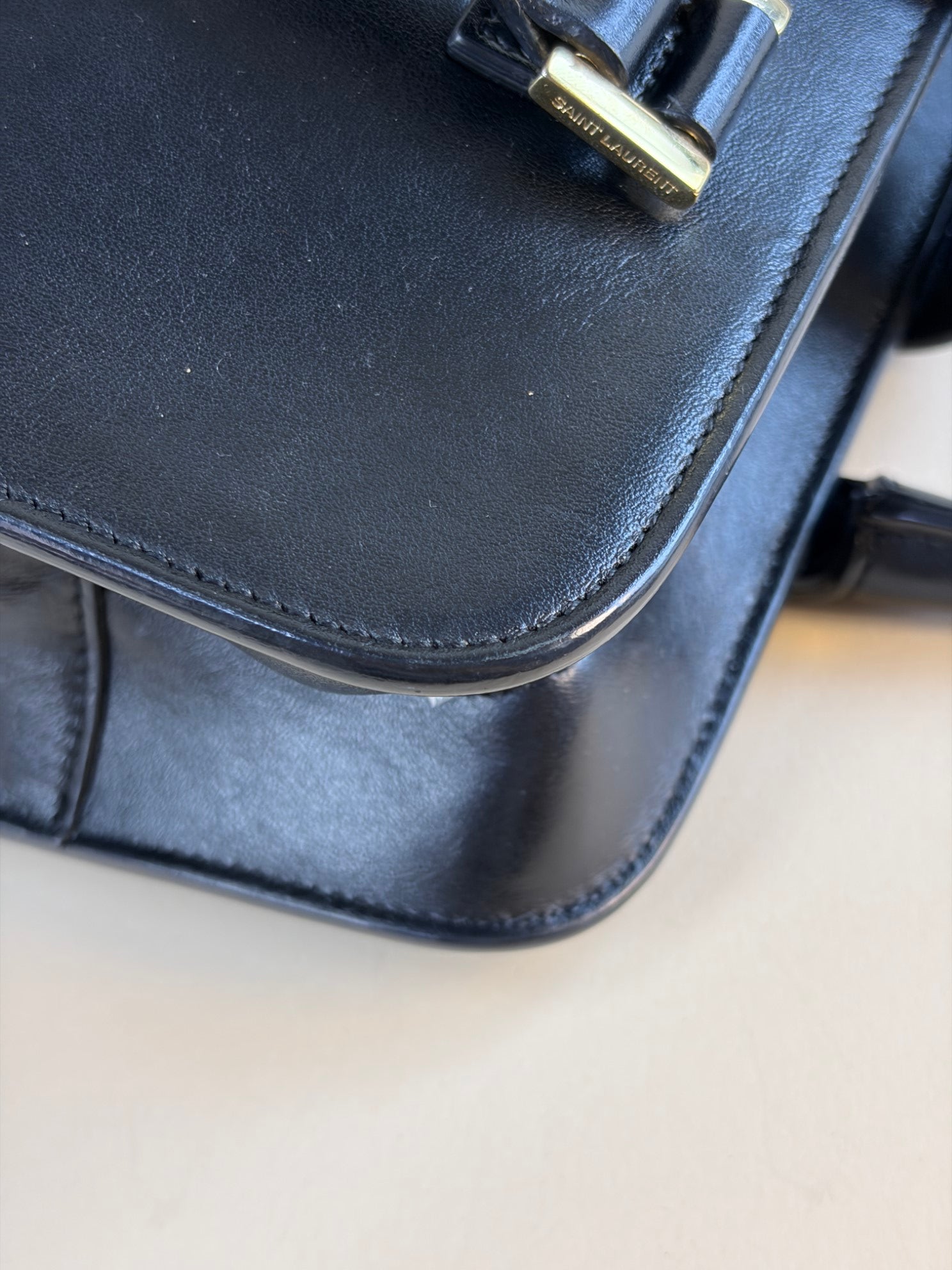 YSL Black Monogram Baby Cabas Tote Bag