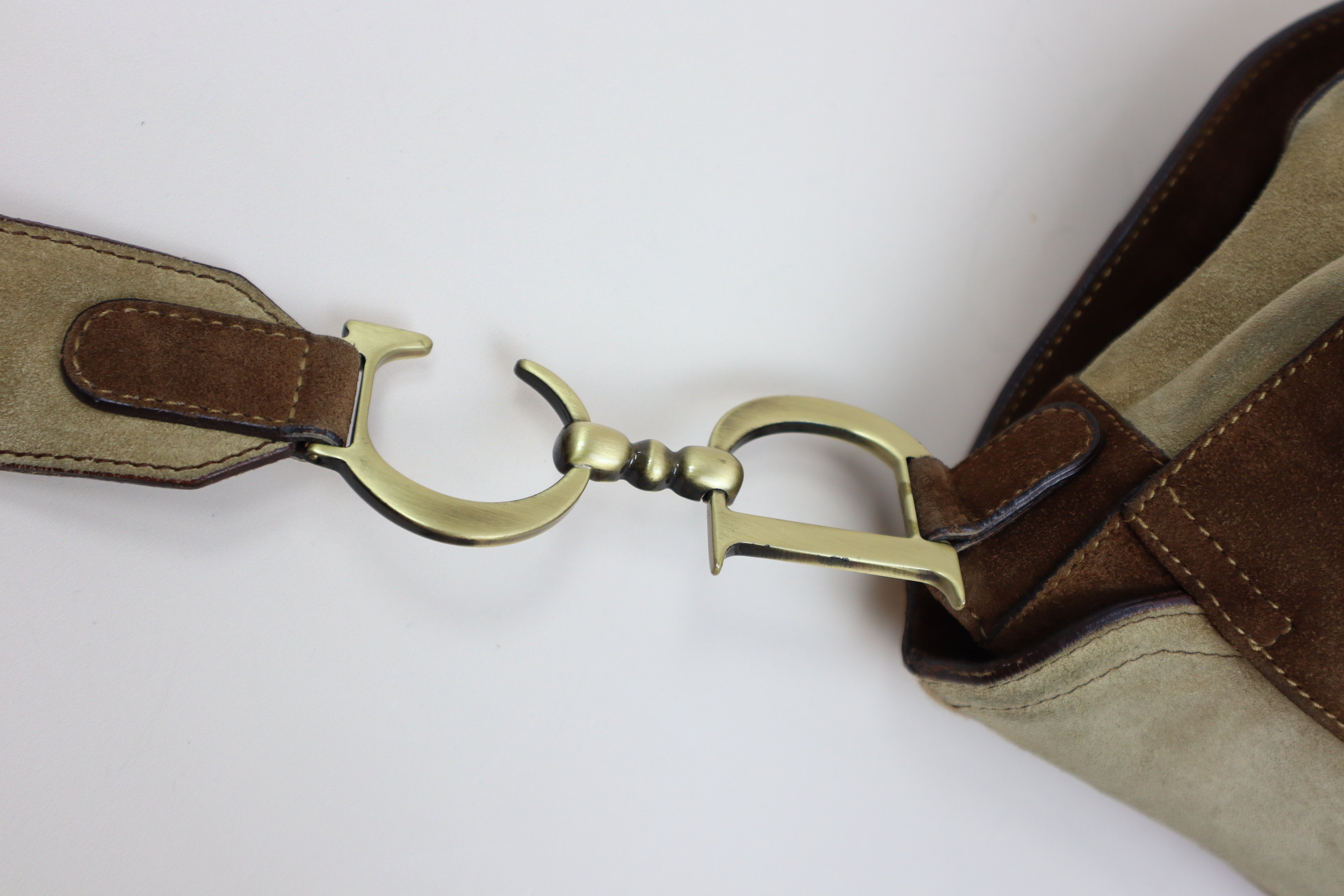 Christian Dior Bicolor Vintage Limited Edition Pony Hair Saddle Crossbody Bag