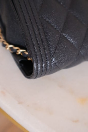 Chanel black Boy Wallet on Chain-Wallet Chain-Chanel-The Closet Egypt