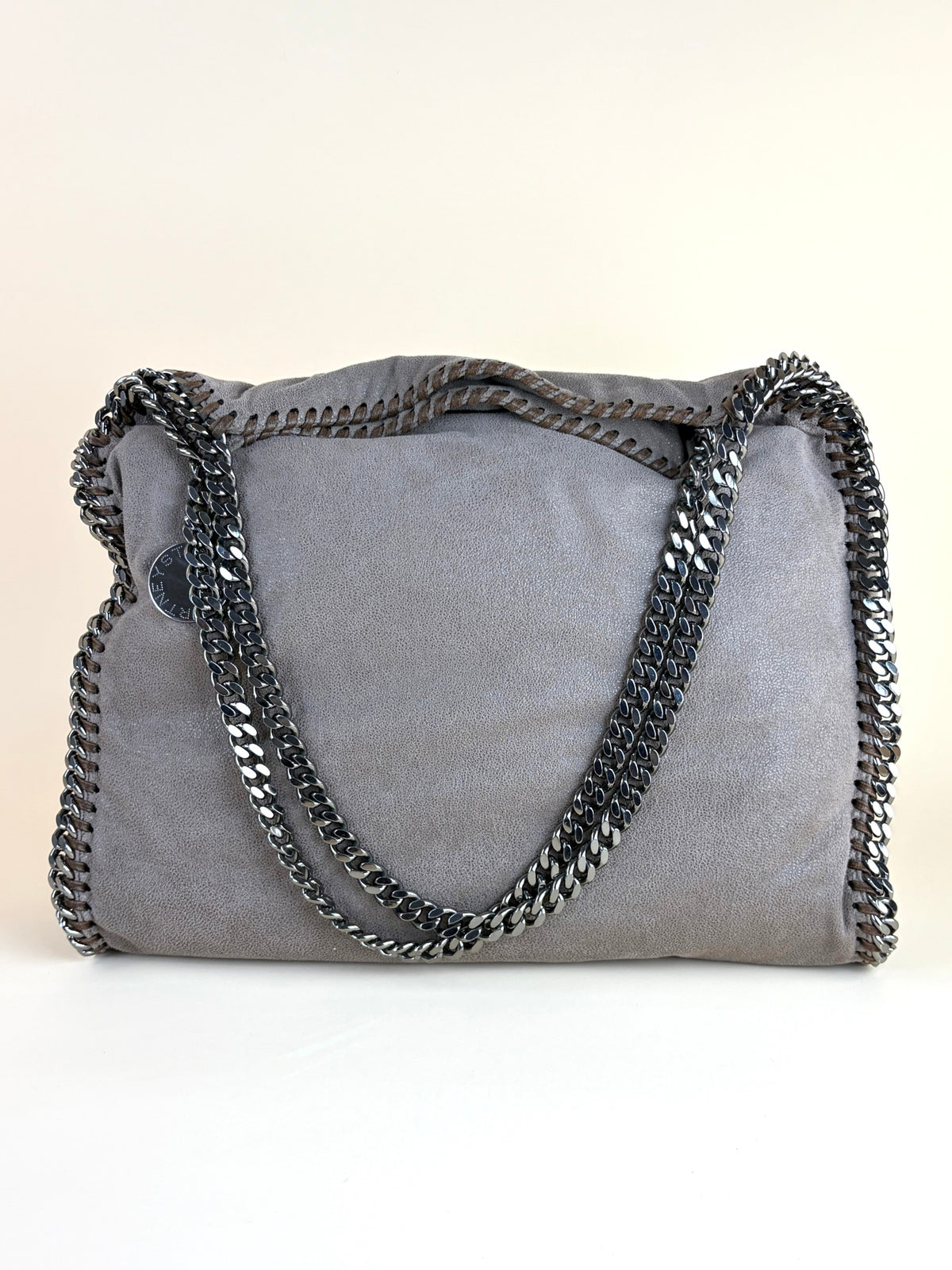 Stella McCartney moss Falabella double chains small tote Bag