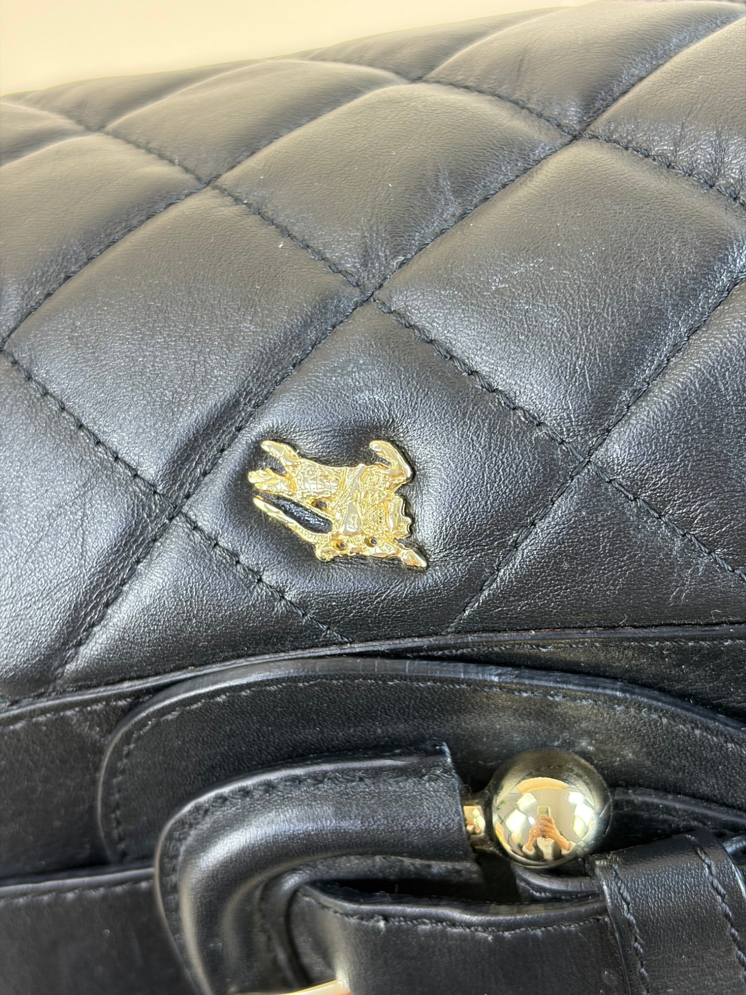 Burberry Black Beaton Quilted Large Shoulder Bag