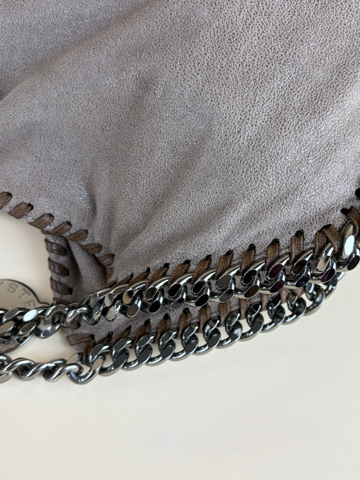Stella McCartney moss Falabella double chains small tote Bag