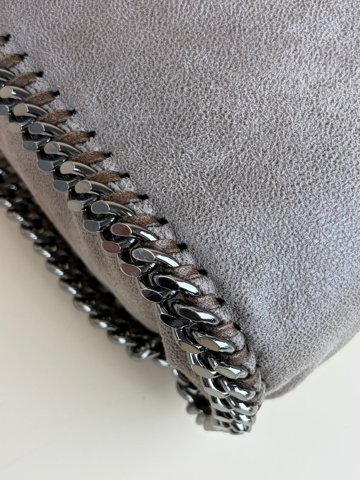 Stella McCartney moss Falabella double chains small tote Bag