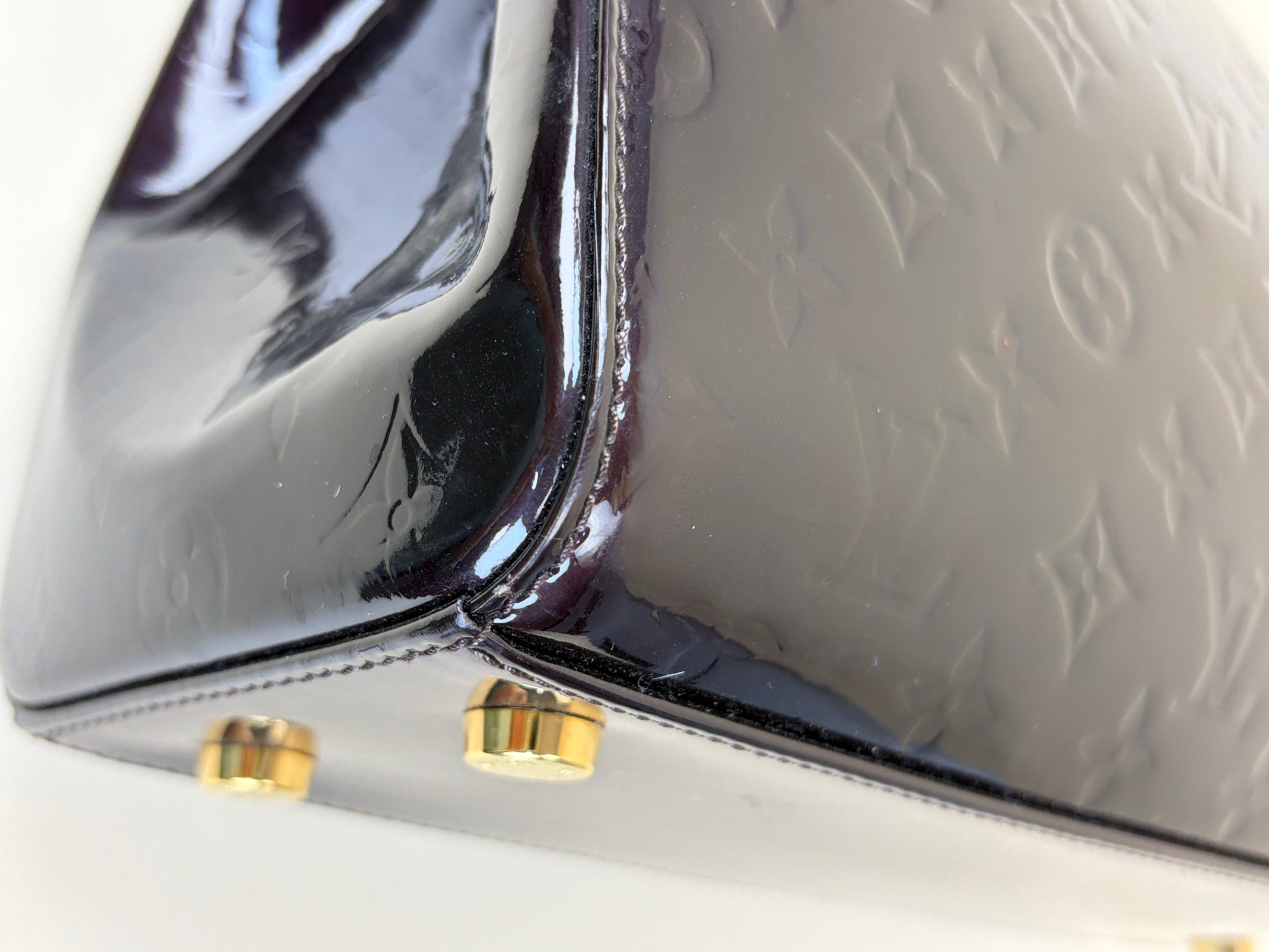 louis Vuitton amarante monogram vernis brea mm bag