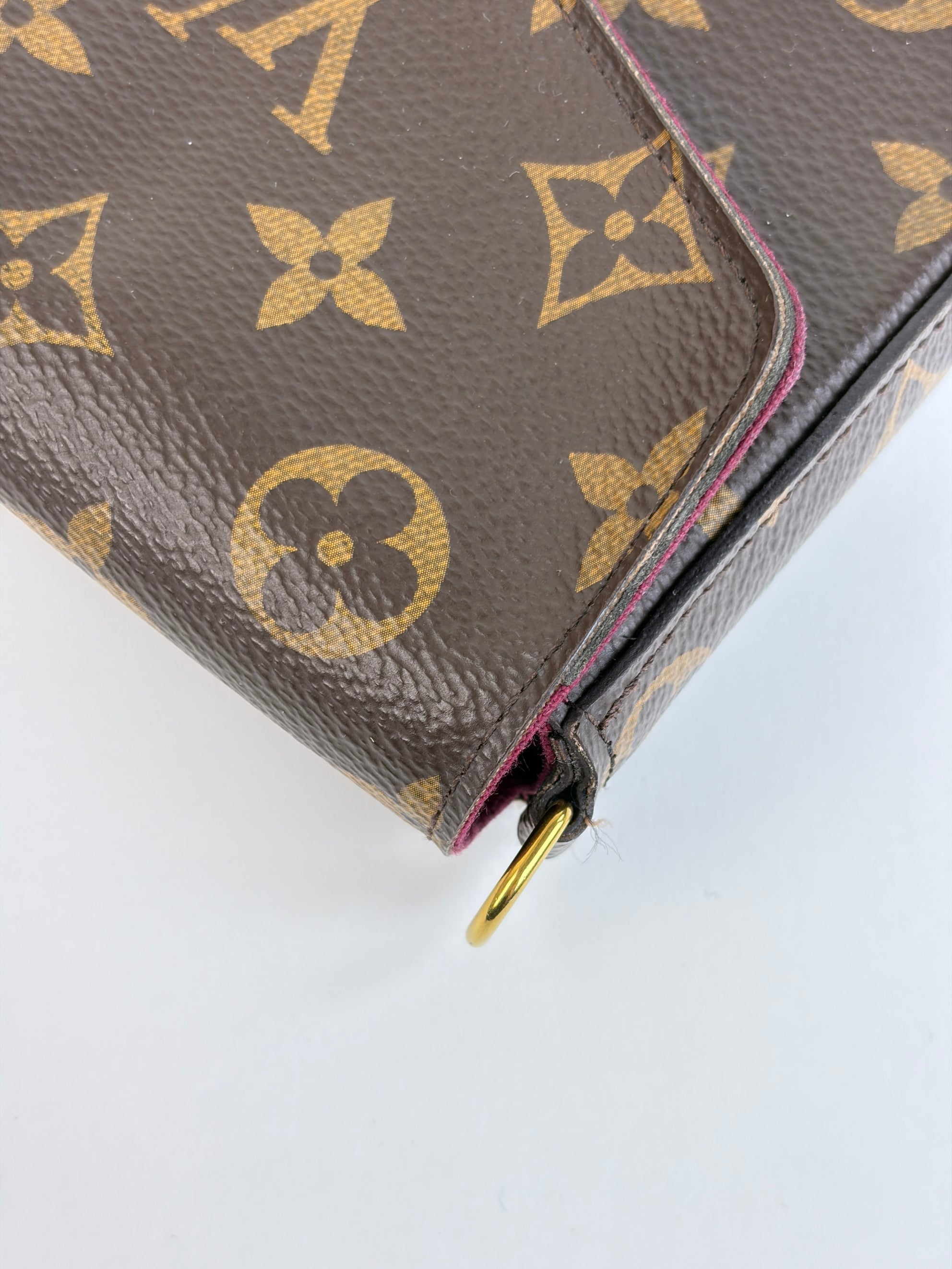 Louis Vuitton fuchsia and Monogram canvas Pochette Felicie