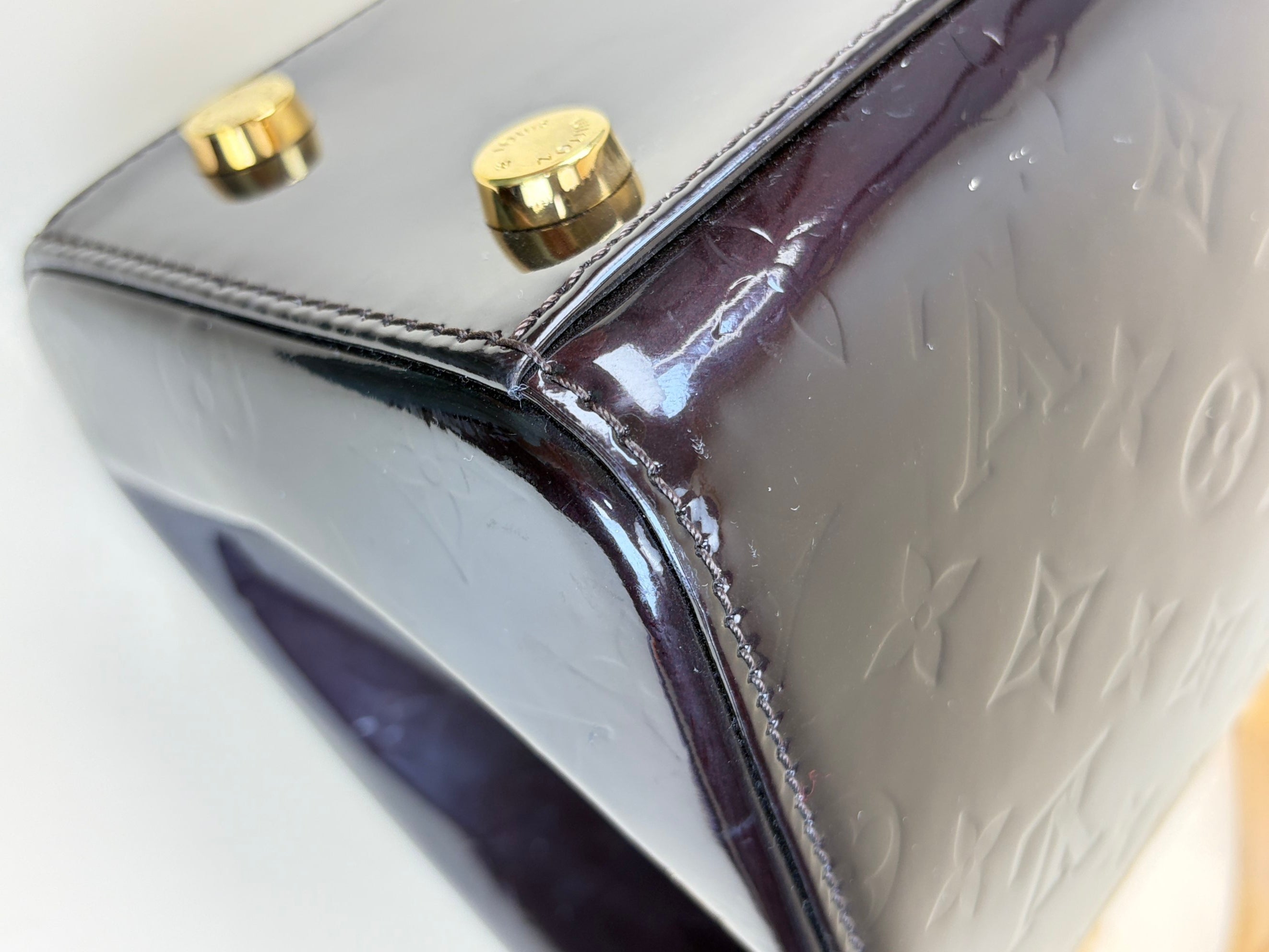 louis Vuitton amarante monogram vernis brea mm bag