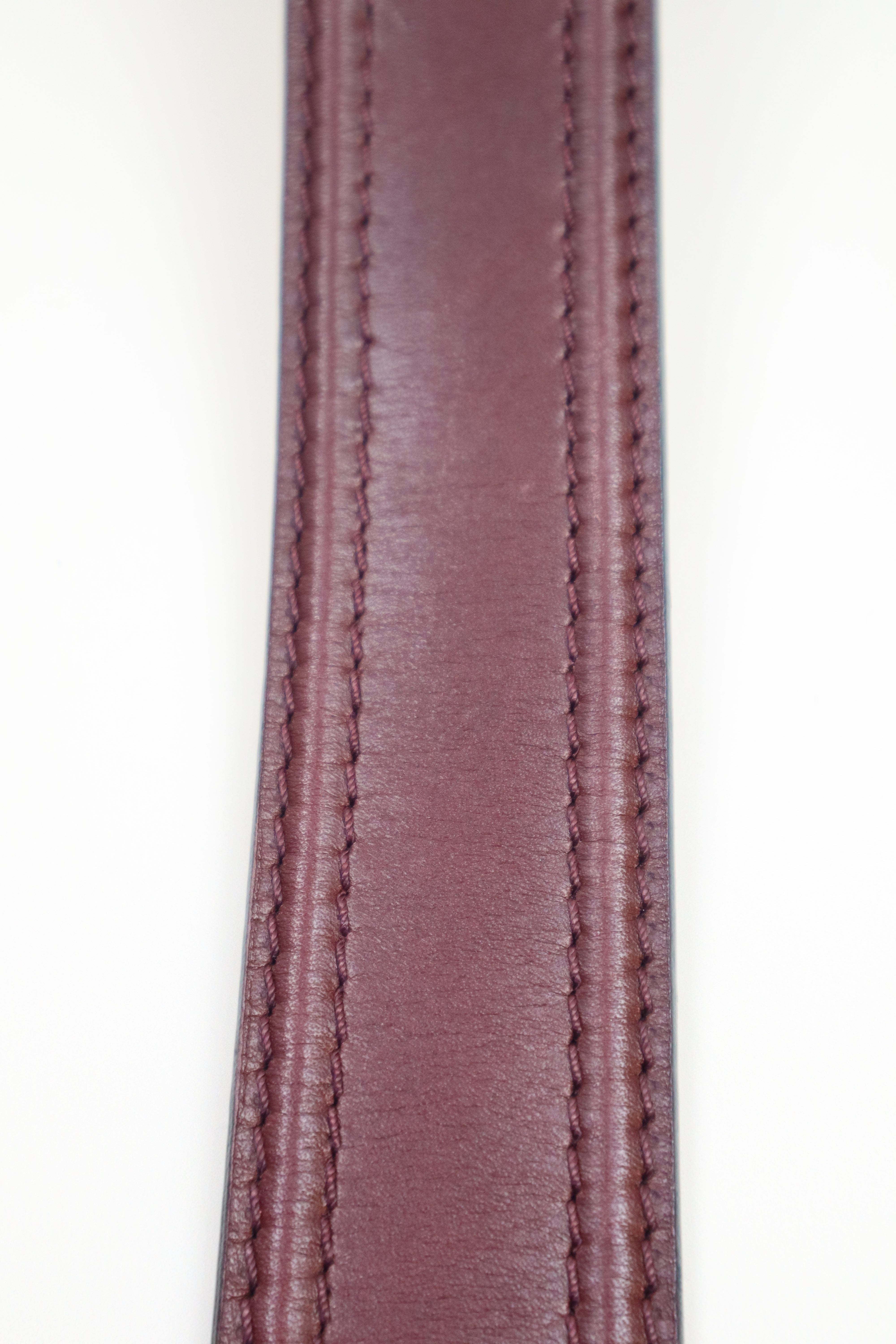 Burberry Burgundy Belt 36