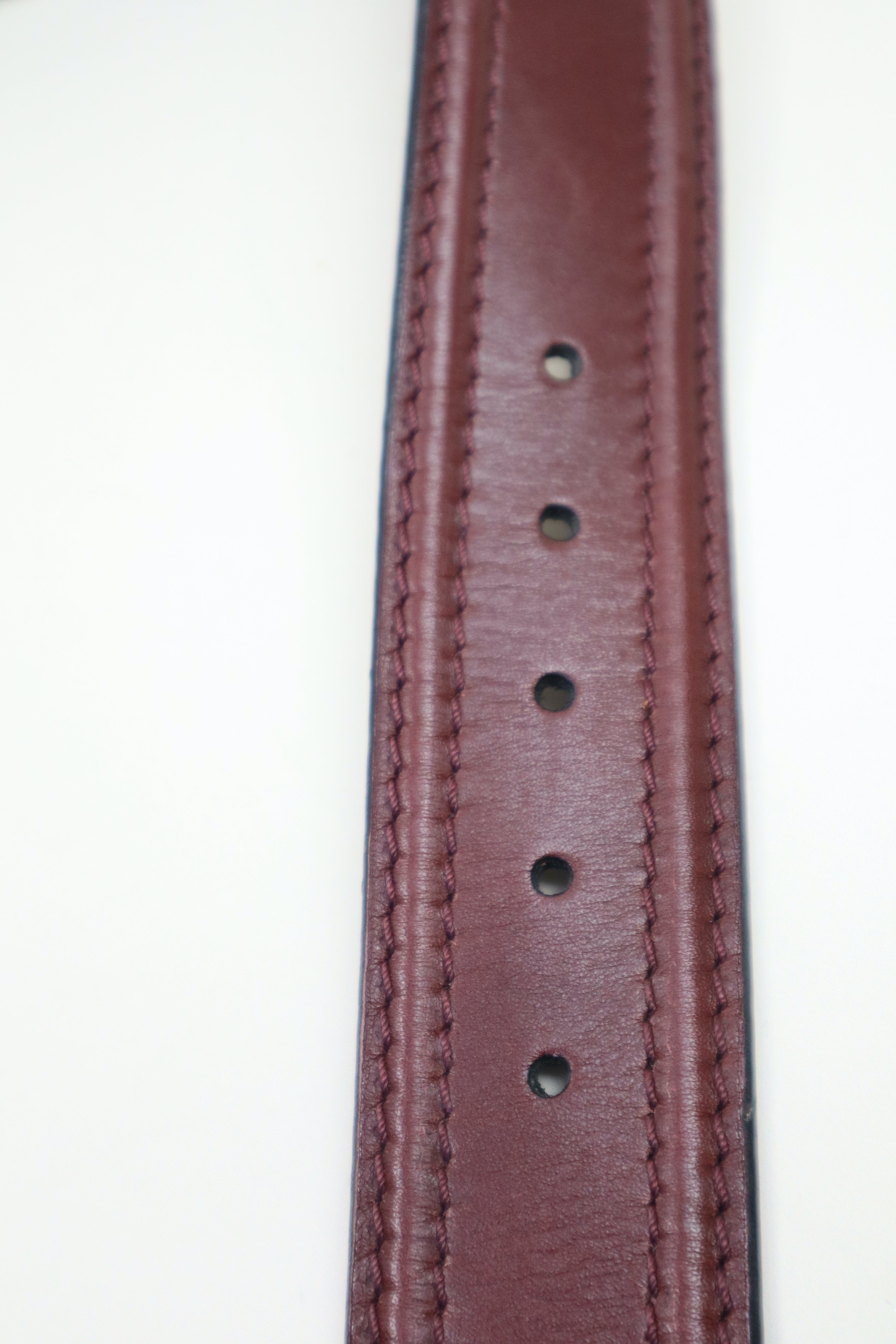 Burberry Burgundy Belt 36