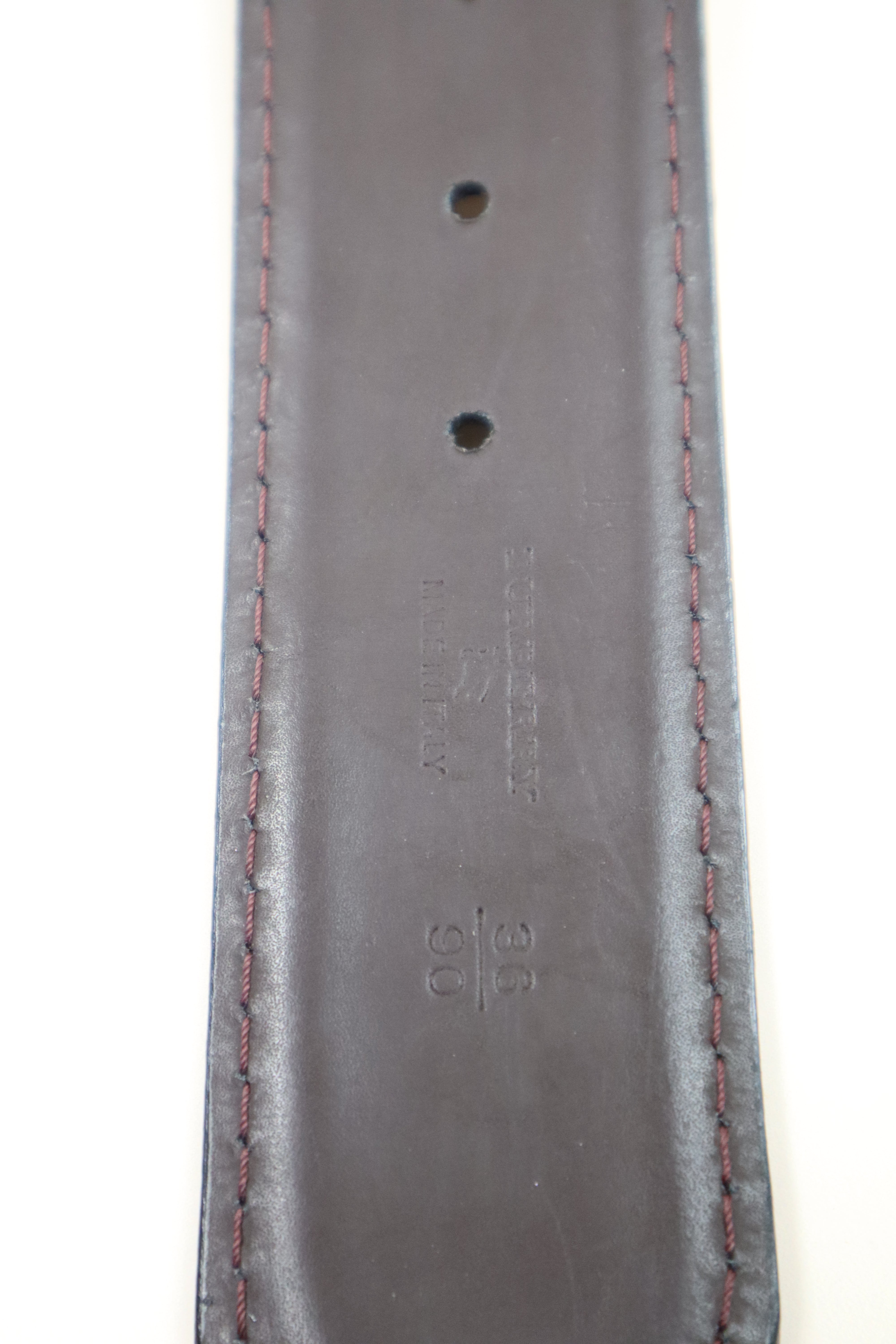 Burberry Burgundy Belt 36