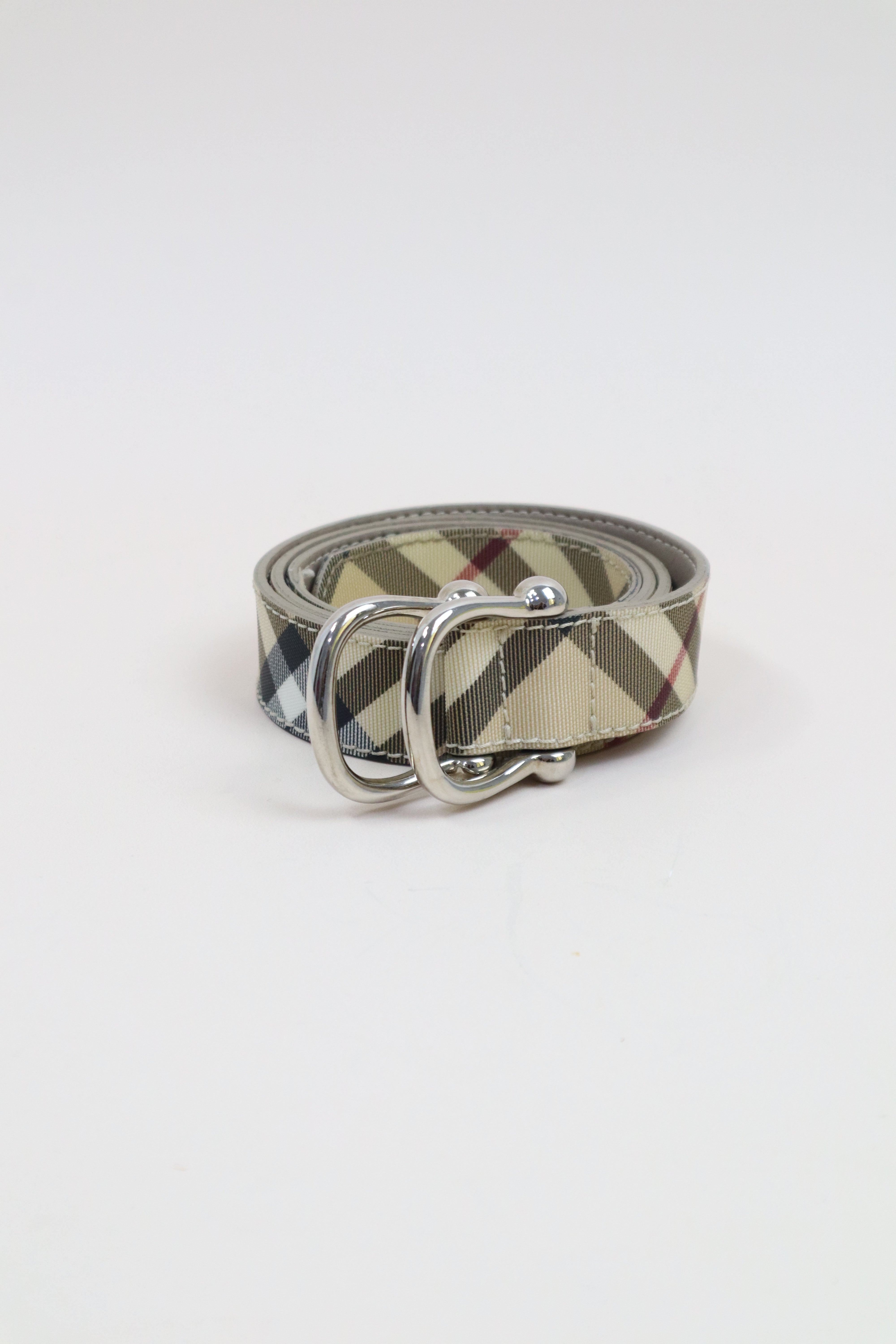 Burberry Beige Nova Check Belt 32