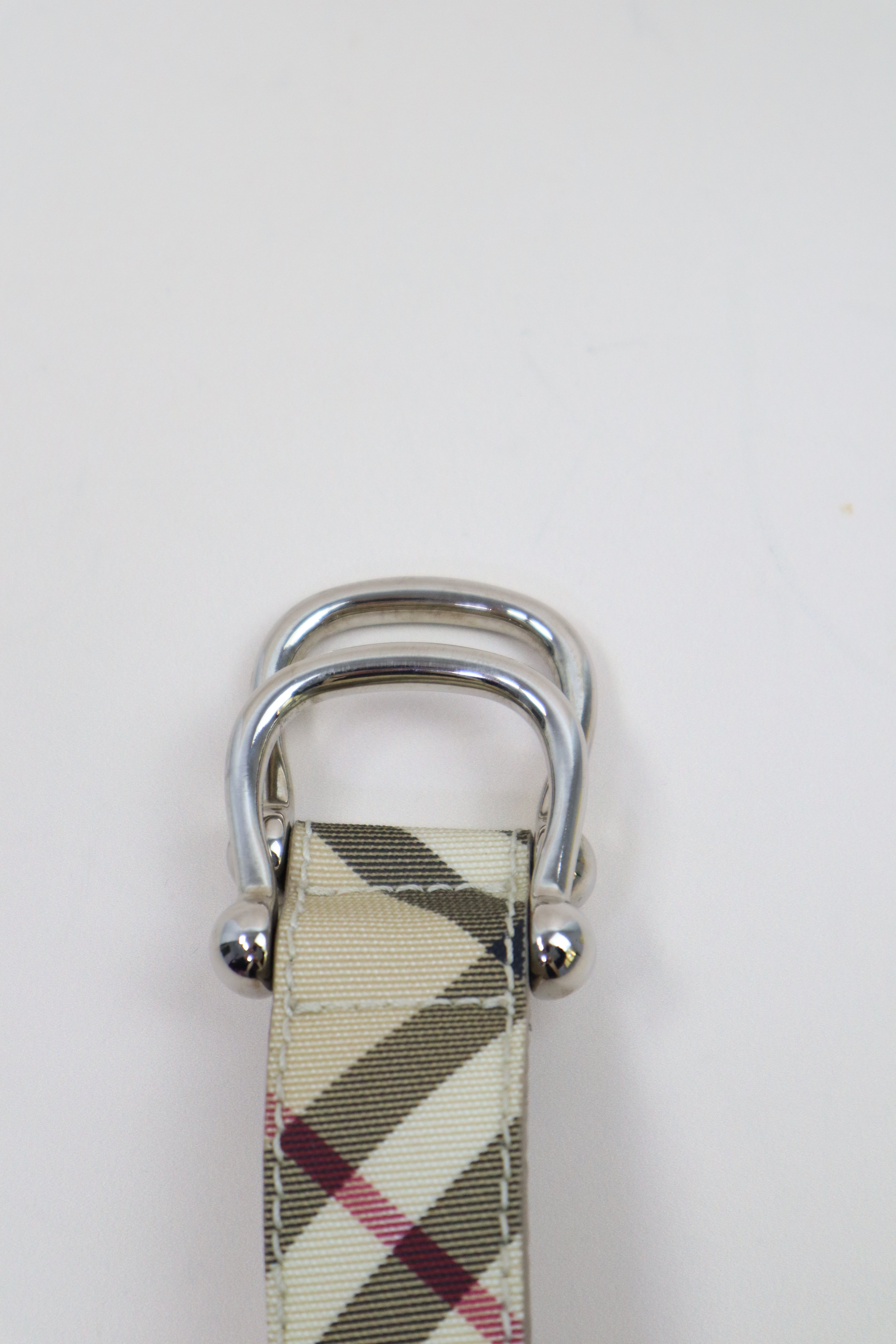 Burberry Beige Nova Check Belt 32