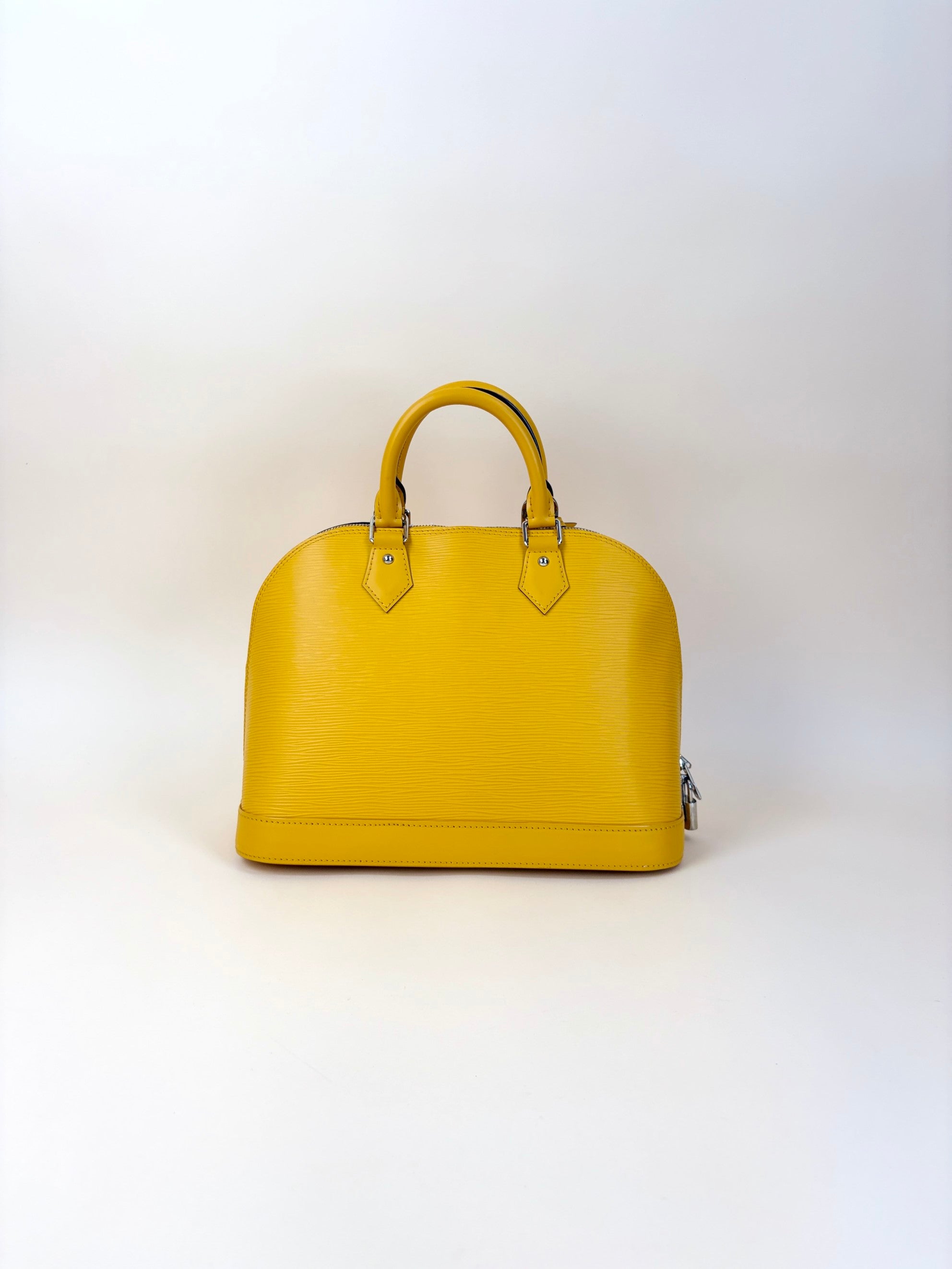Louis Vuitton yellow Alma epi leather pm