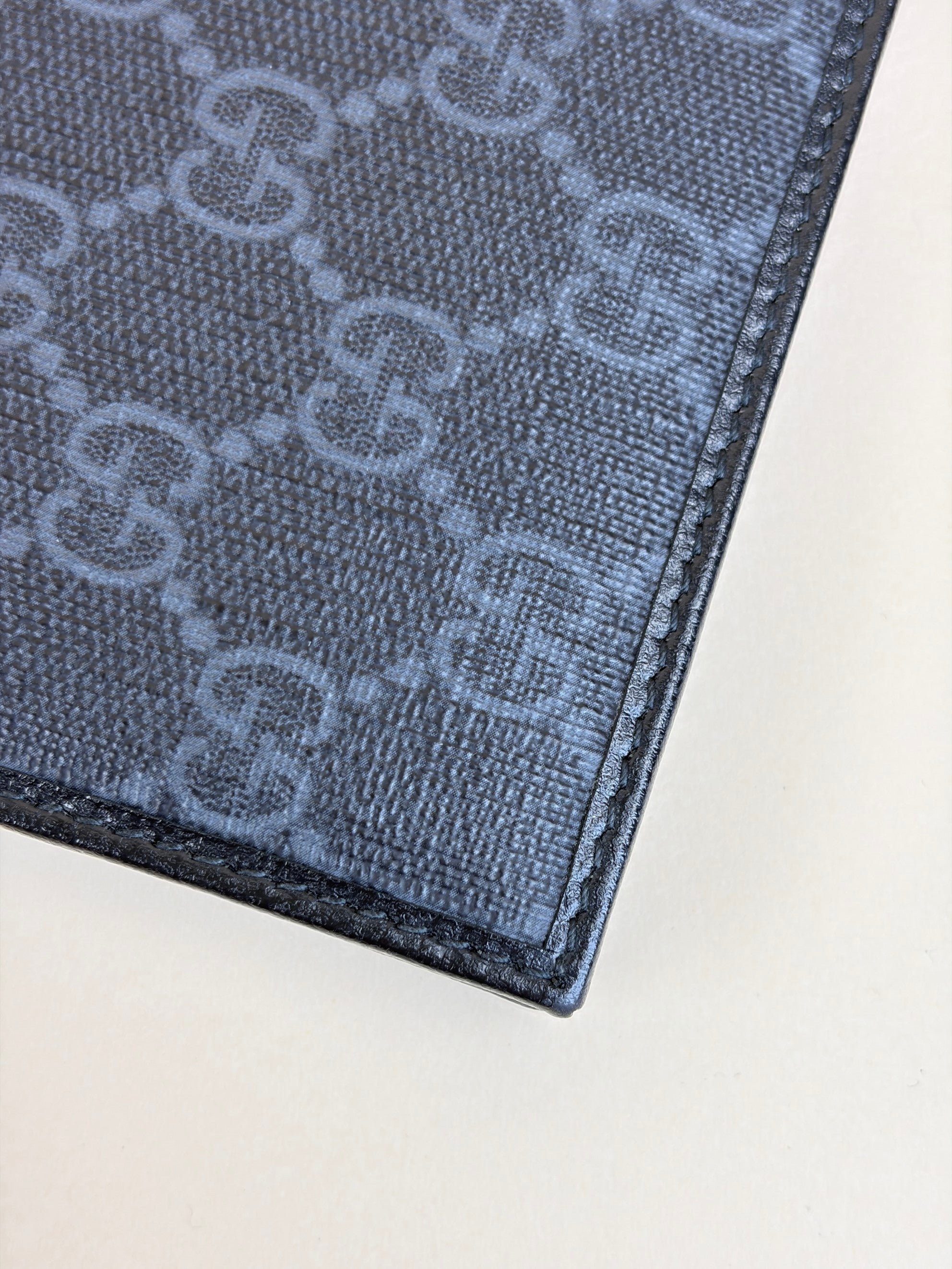 Gucci Black GG Supreme Interlocking G Money Clip Card Case