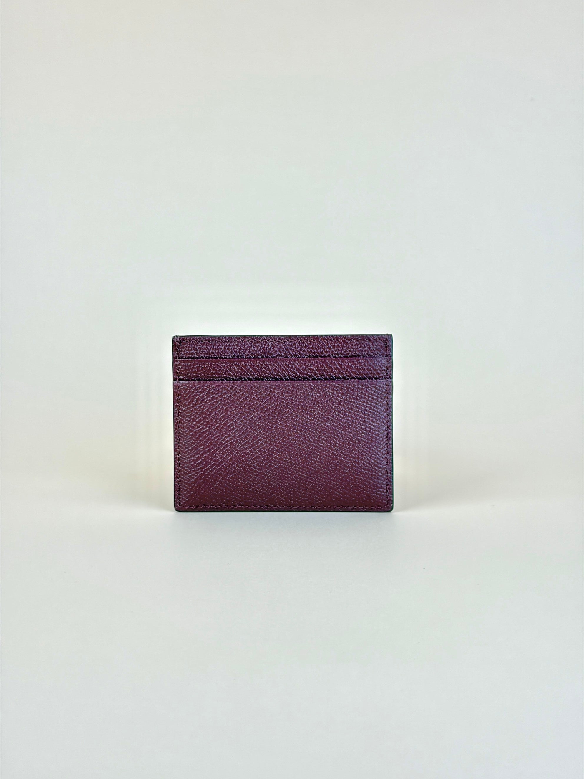Valentino Burgundy VLOGO Signature Card Holder