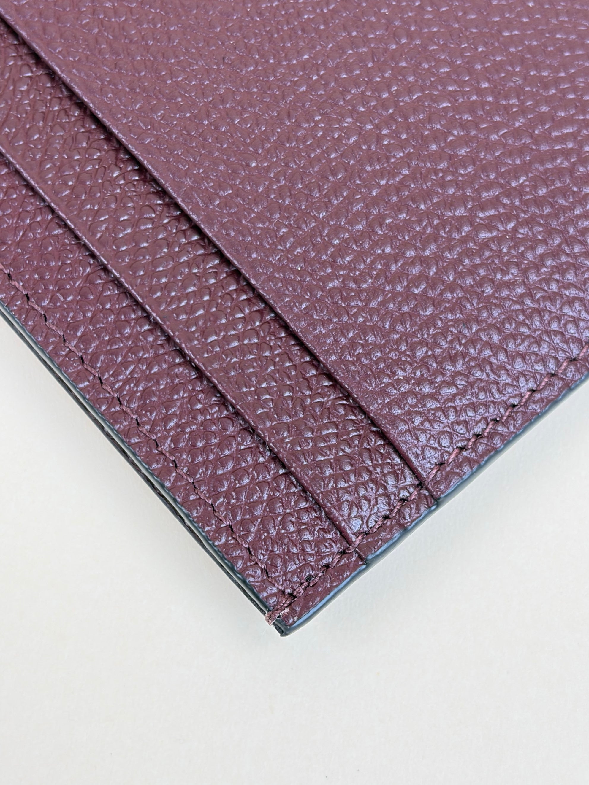 Valentino Burgundy VLOGO Signature Card Holder