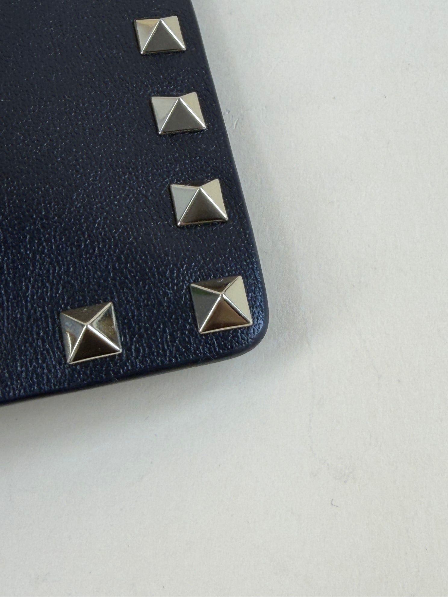 Valentino Black Rockstud Envelope Wristlet Clutch