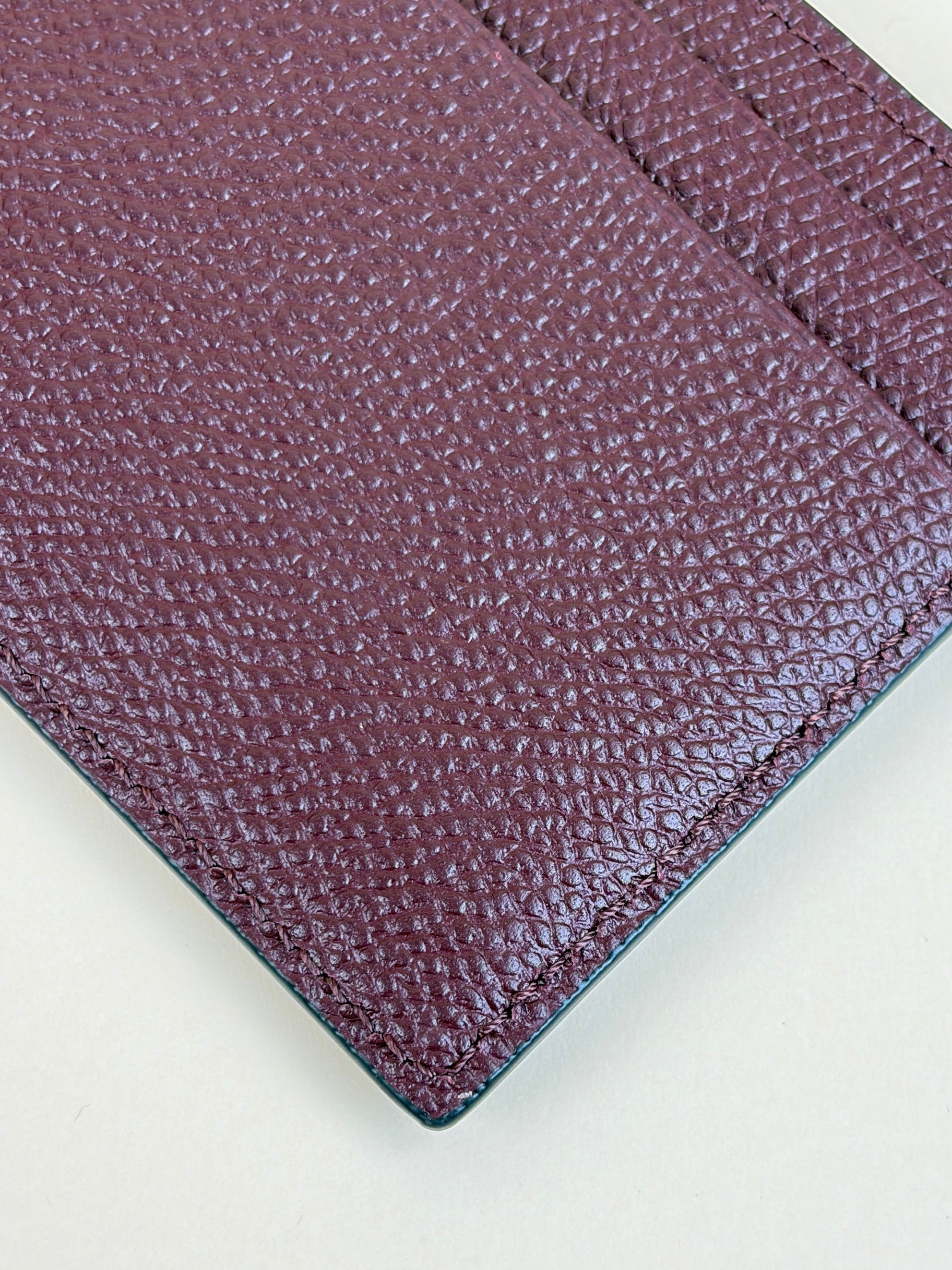 Valentino Burgundy VLOGO Signature Card Holder