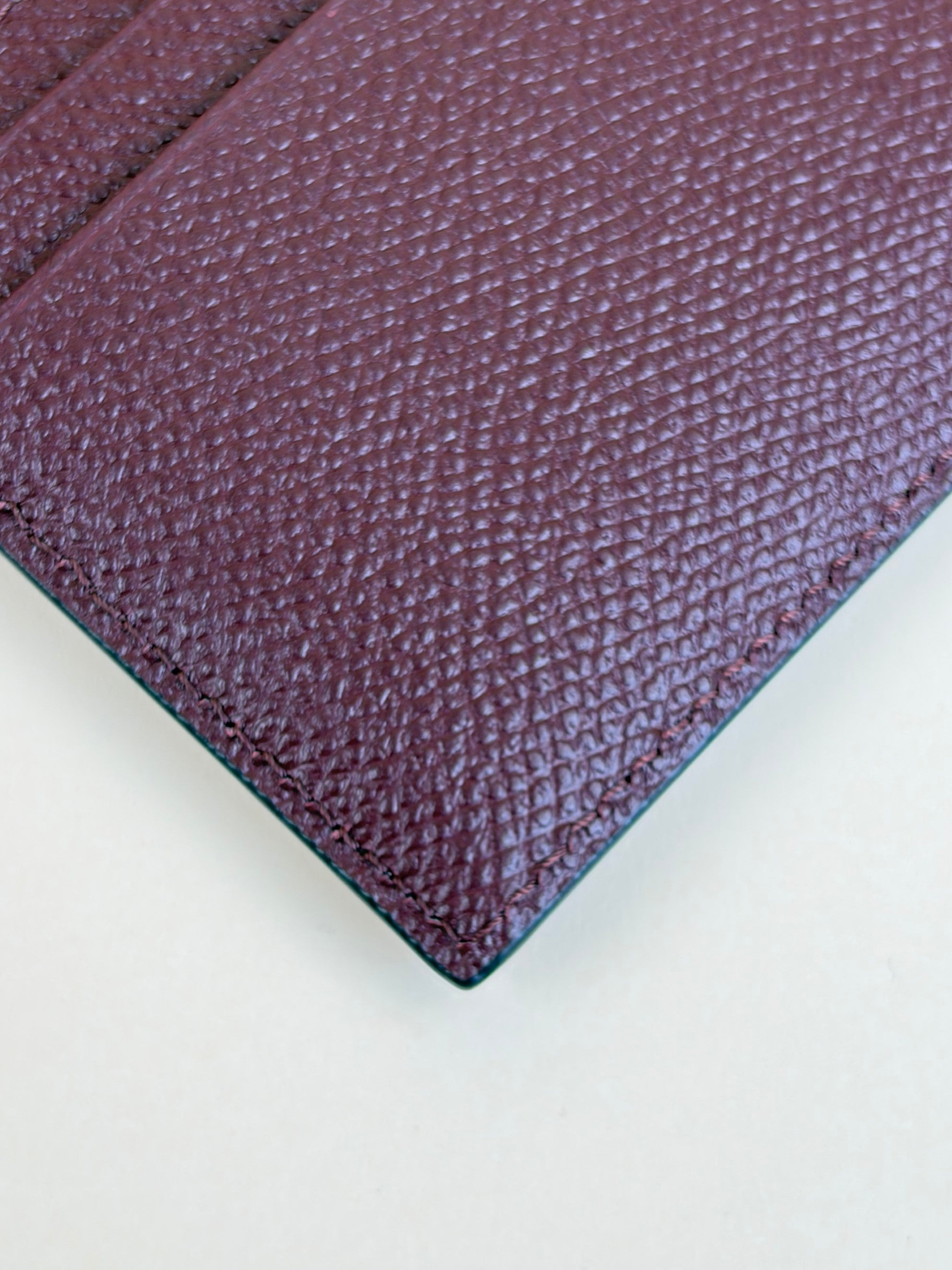 Valentino Burgundy VLOGO Signature Card Holder