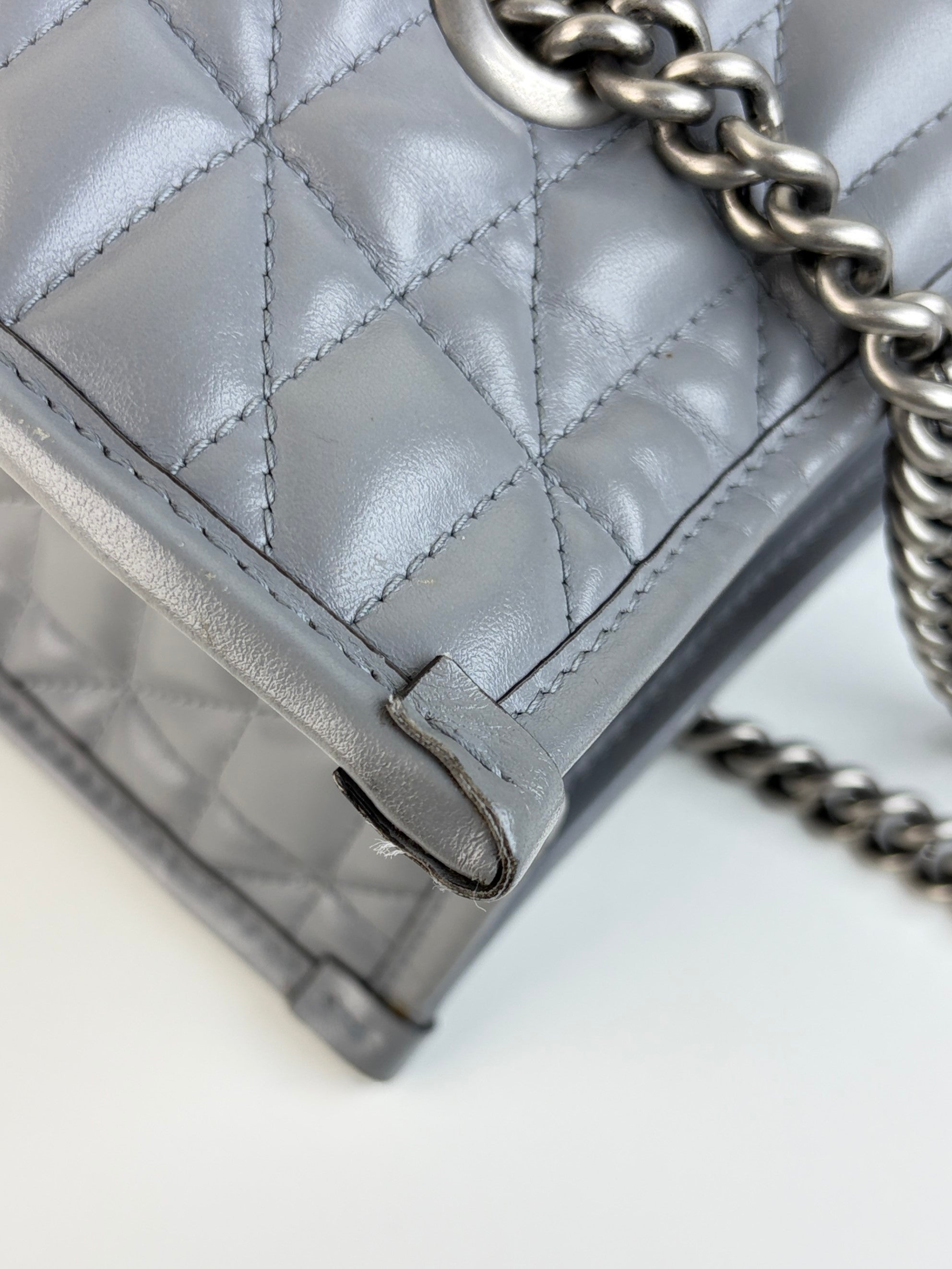 Gucci grey gg Marmont matelassé shopping tote bag
