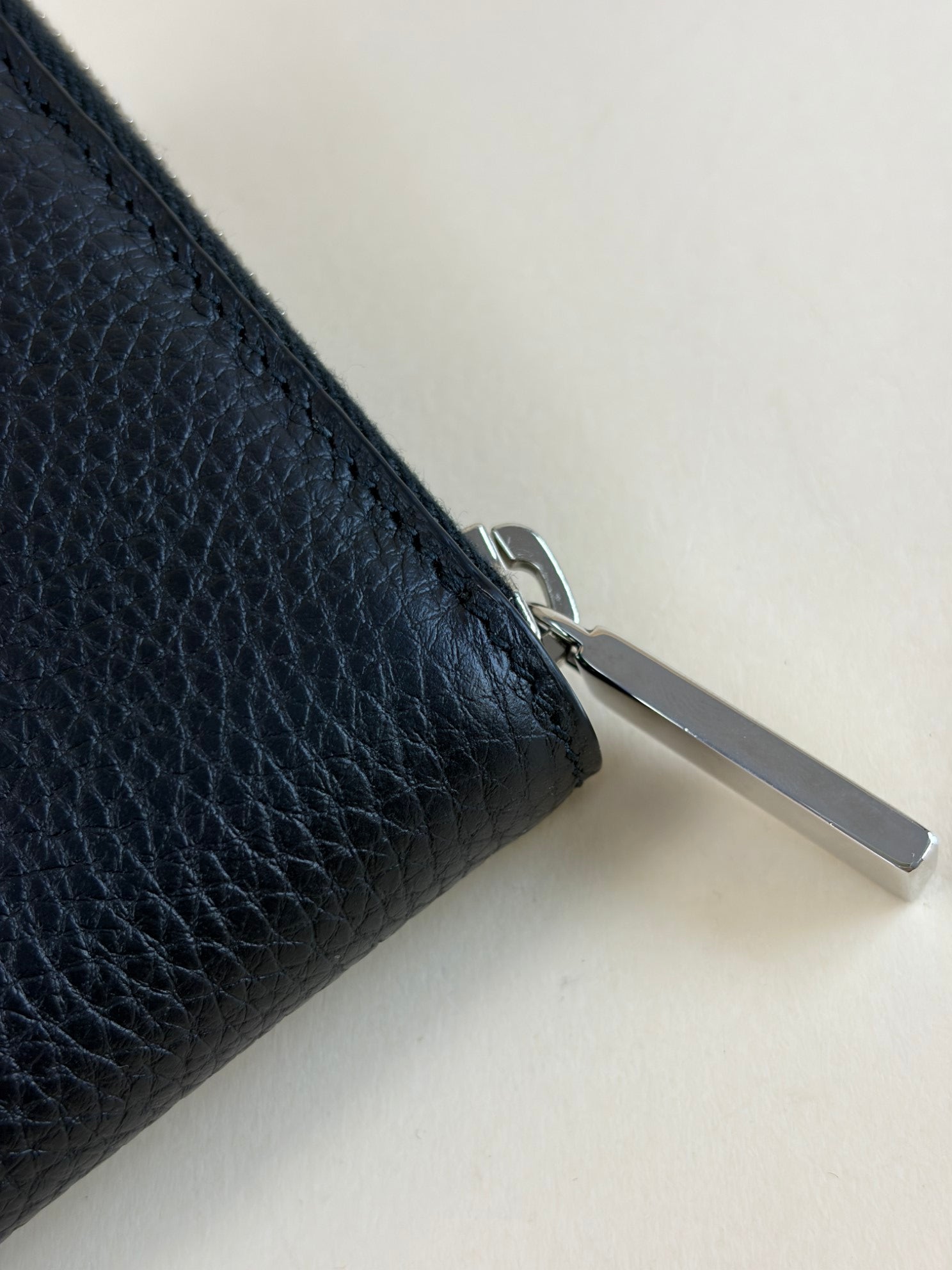 Gucci Black with Gucci Script Zip Around Wallet