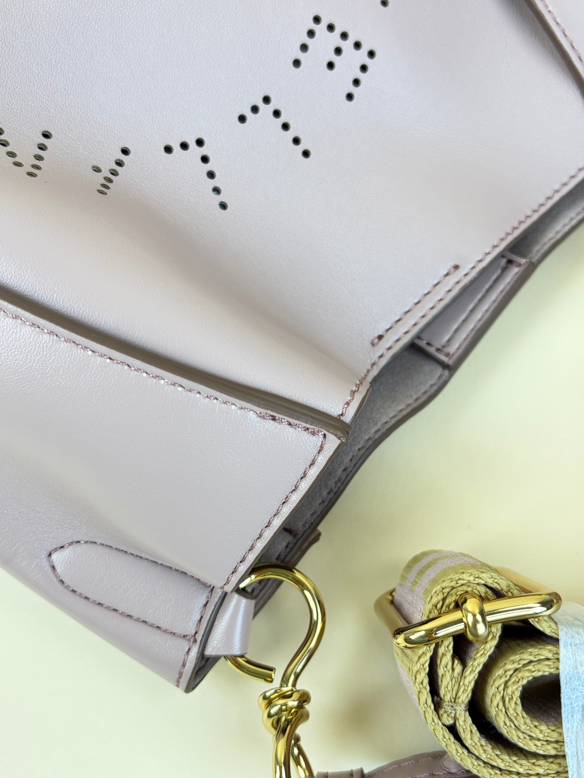 Stella McCartney nude Logo Square Crossbody Bag