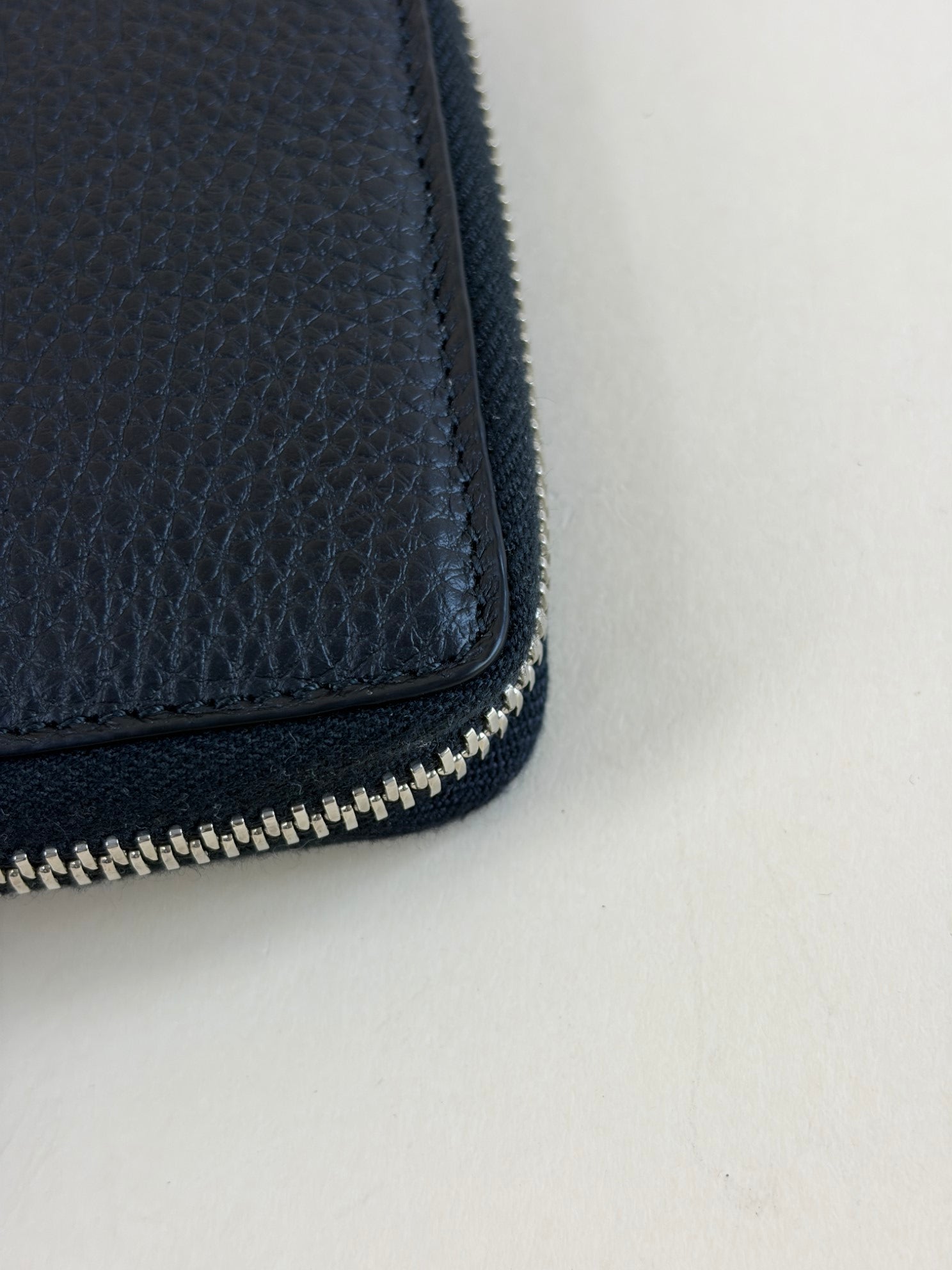 Gucci Black with Gucci Script Zip Around Wallet