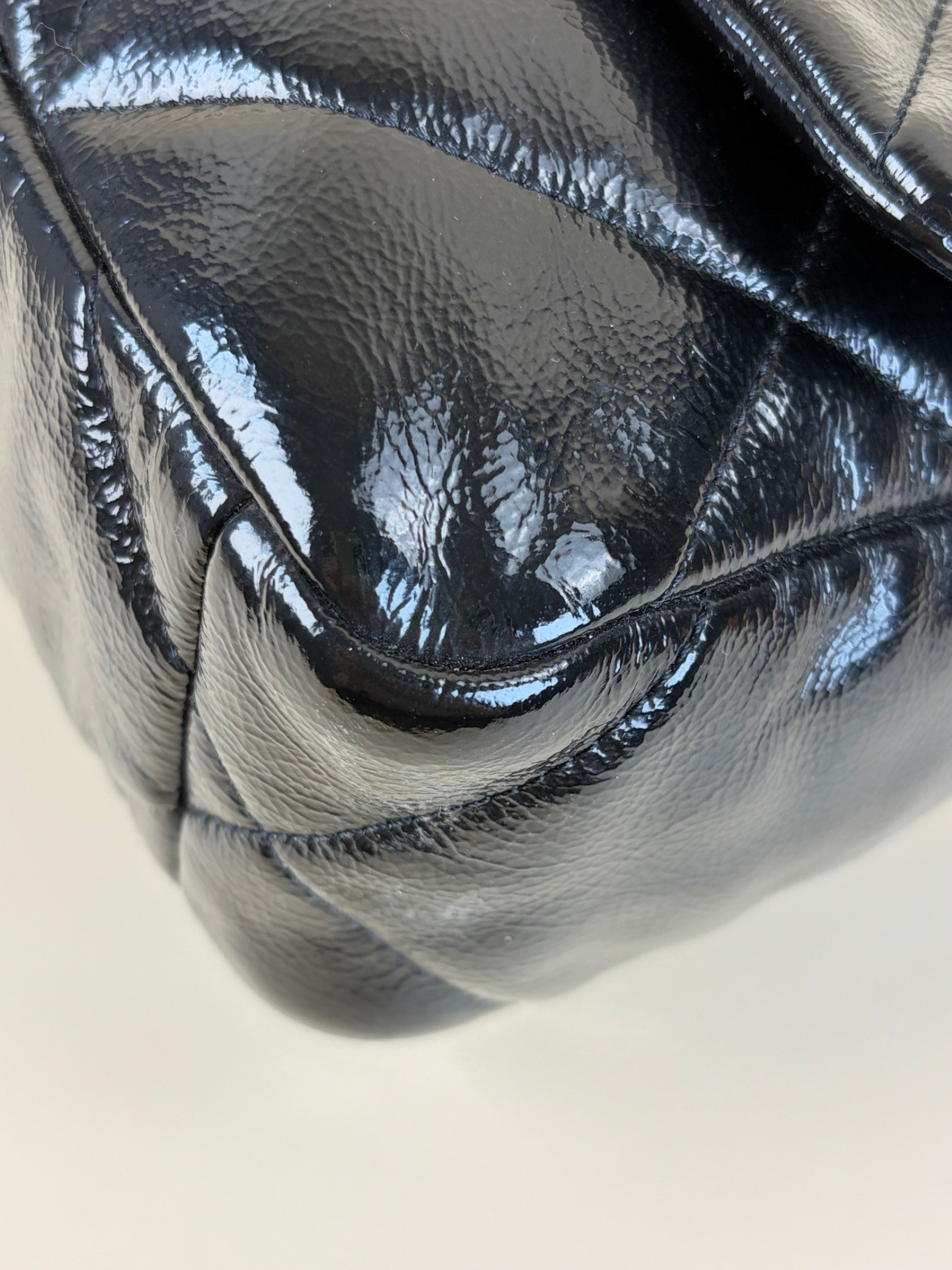Chanel Black Shiny Crumpled Quilted Medium Chanel 19 Flap Bag