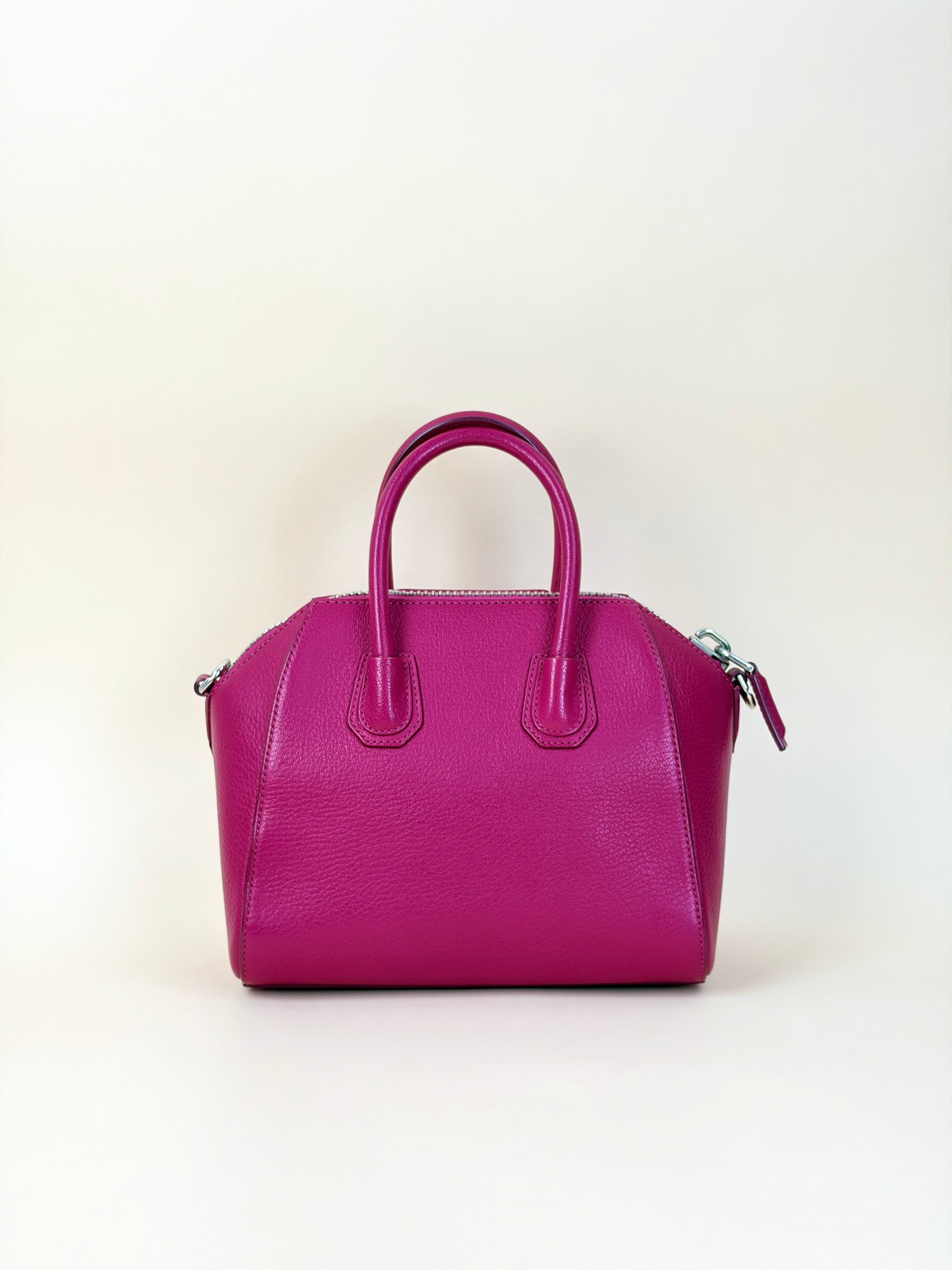 Givenchy MAGENTA SUGAR GOATSKIN LEATHER MINI ANTIGONA MINI HOT PINK