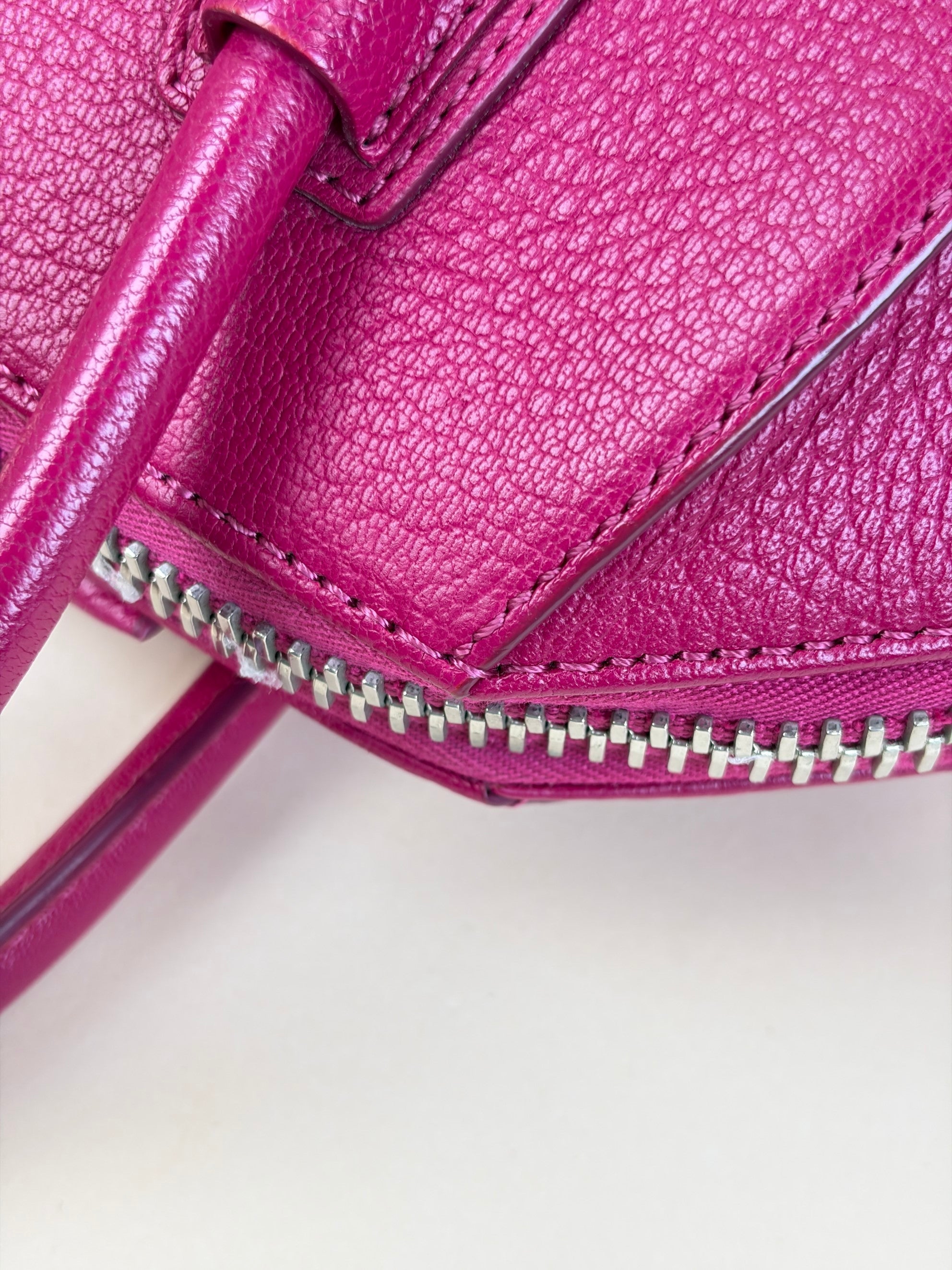 Givenchy MAGENTA SUGAR GOATSKIN LEATHER MINI ANTIGONA MINI HOT PINK