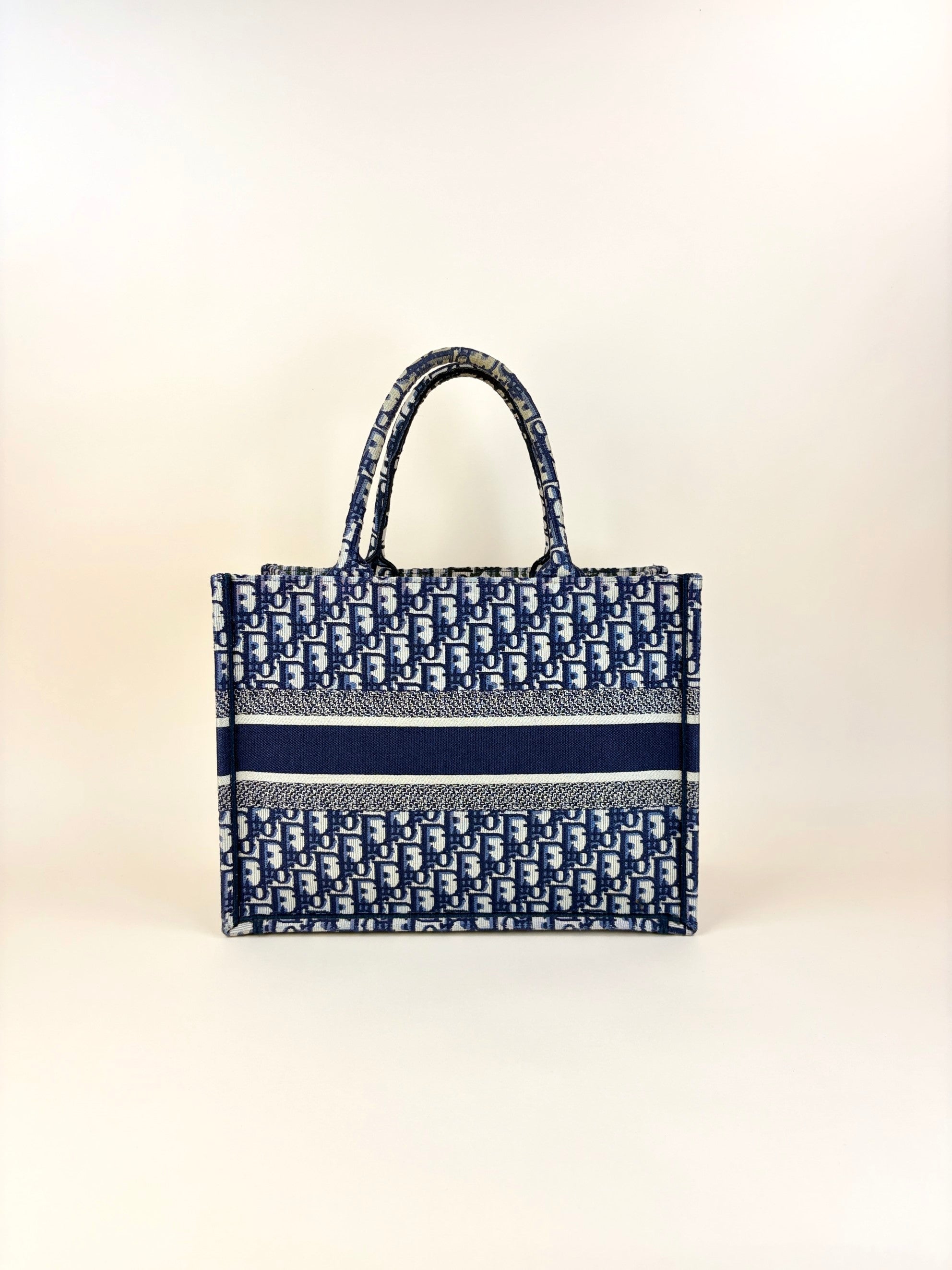 Christian Dior Blue Oblique Medium Book Tote Bag