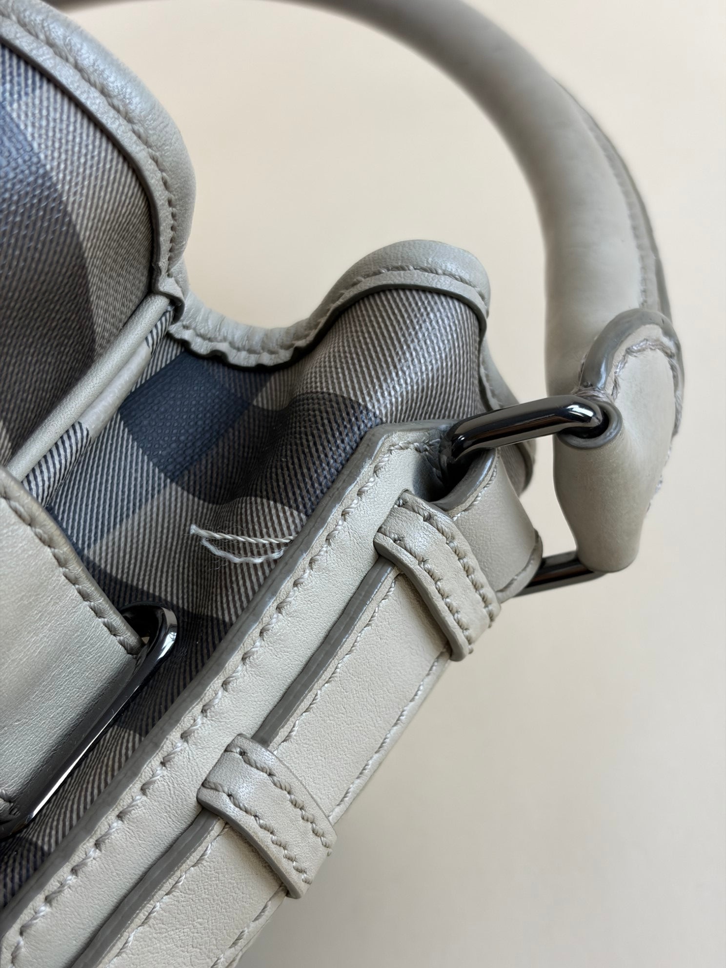 Burberry Smoked check meduim walden belted hobo bag