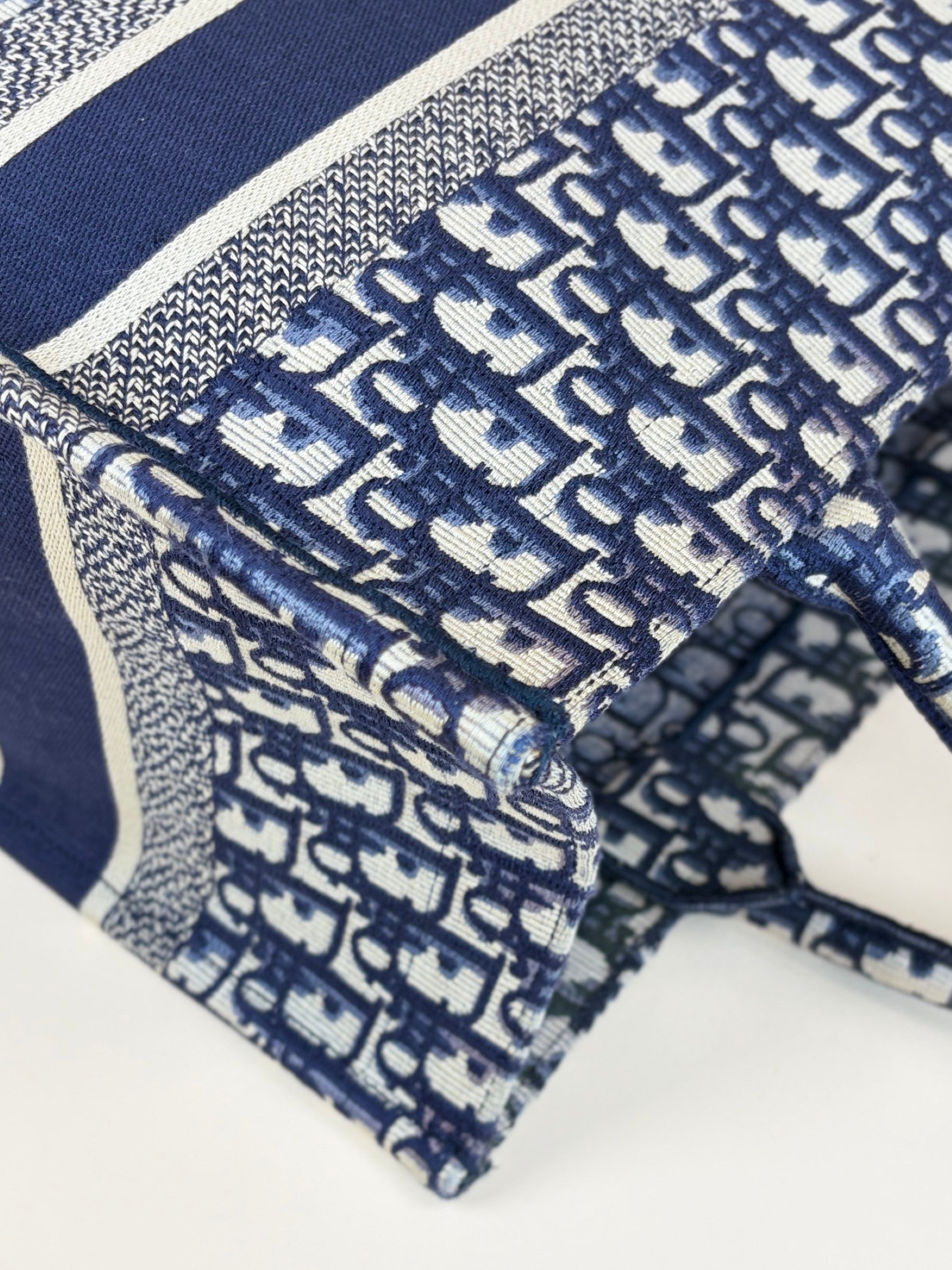 Christian Dior Blue Oblique Medium Book Tote Bag