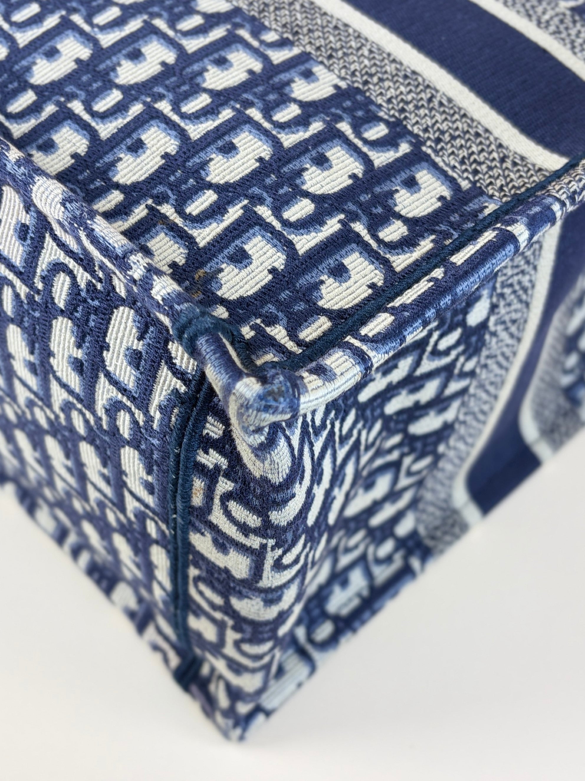 Christian Dior Blue Oblique Medium Book Tote Bag