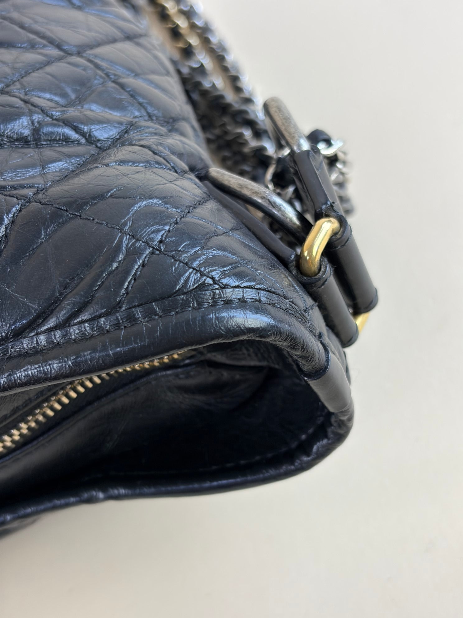 Chanel black quilted leather large Gabrielle hobo bag