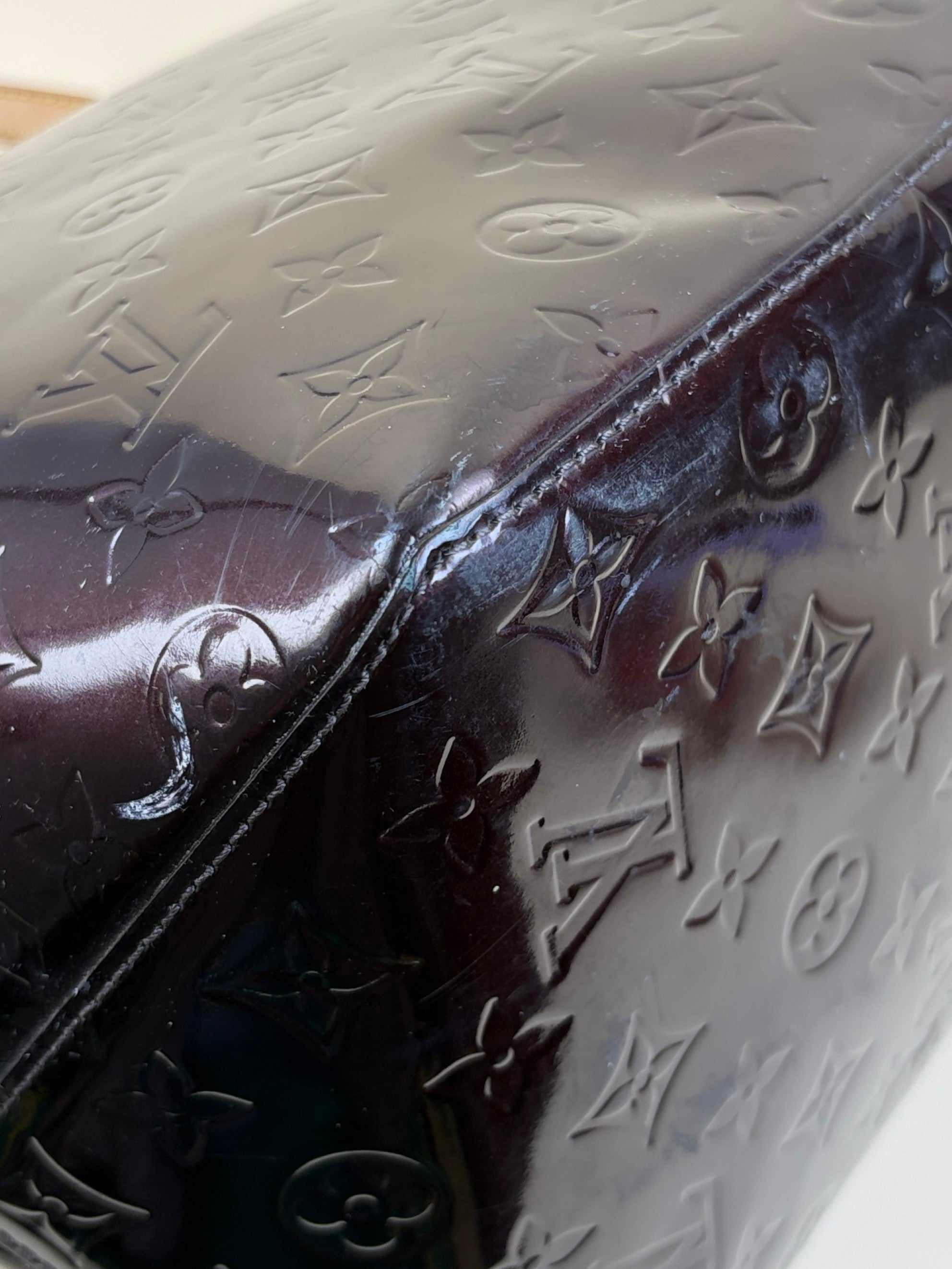 Louis Vuitton Amarante Monogram Vernis Bellevue Tote Bag