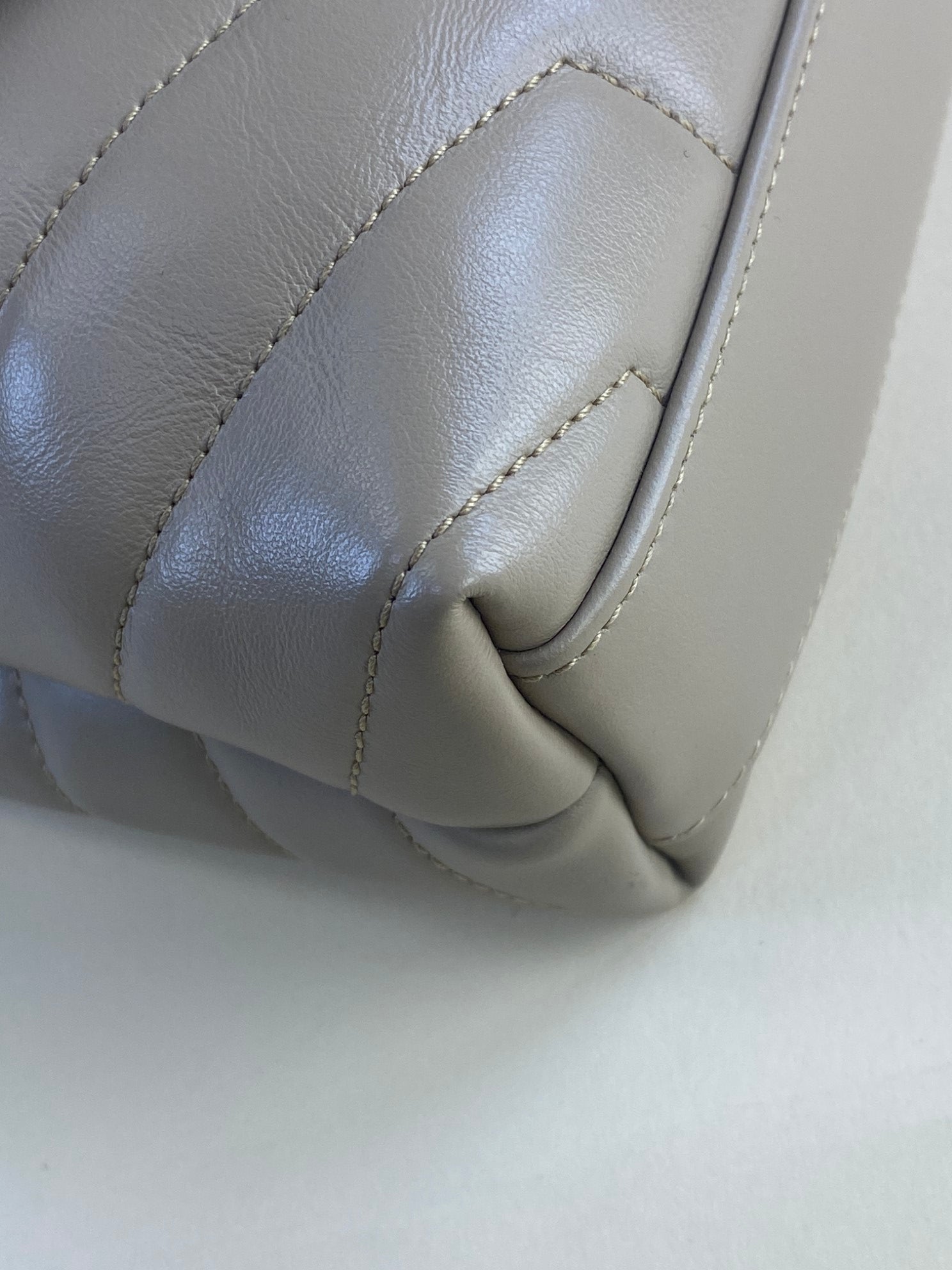 YSL lolou toy beige quilted monogram cross body bag