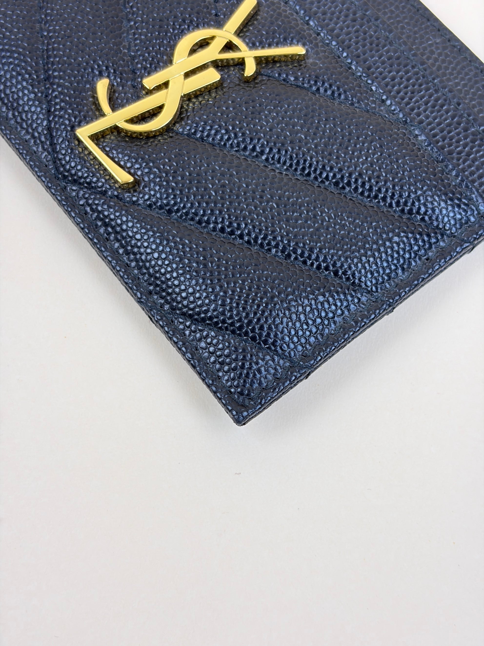 YSL Black Cassandre Matelasse Card Holder