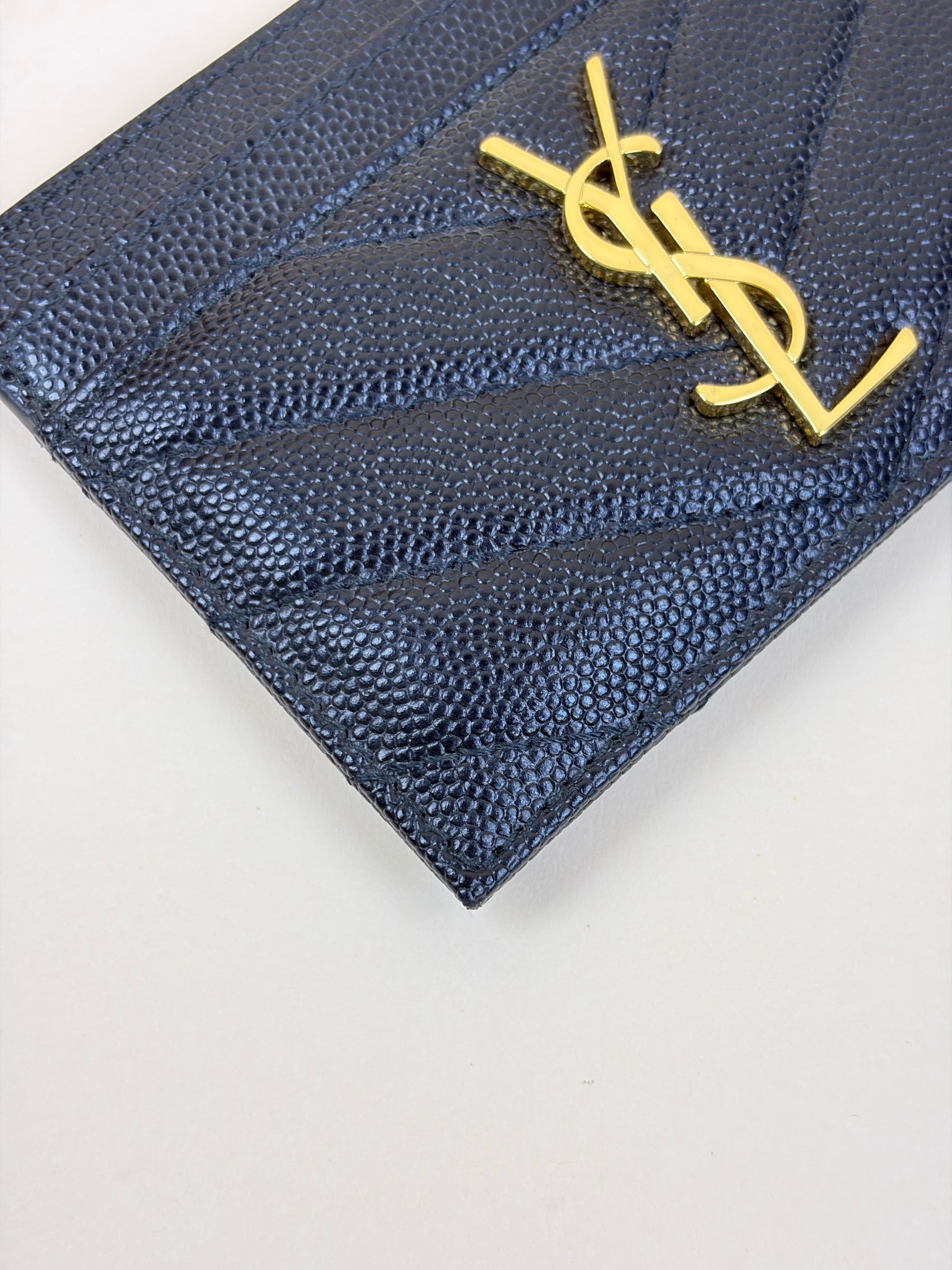 YSL Black Cassandre Matelasse Card Holder